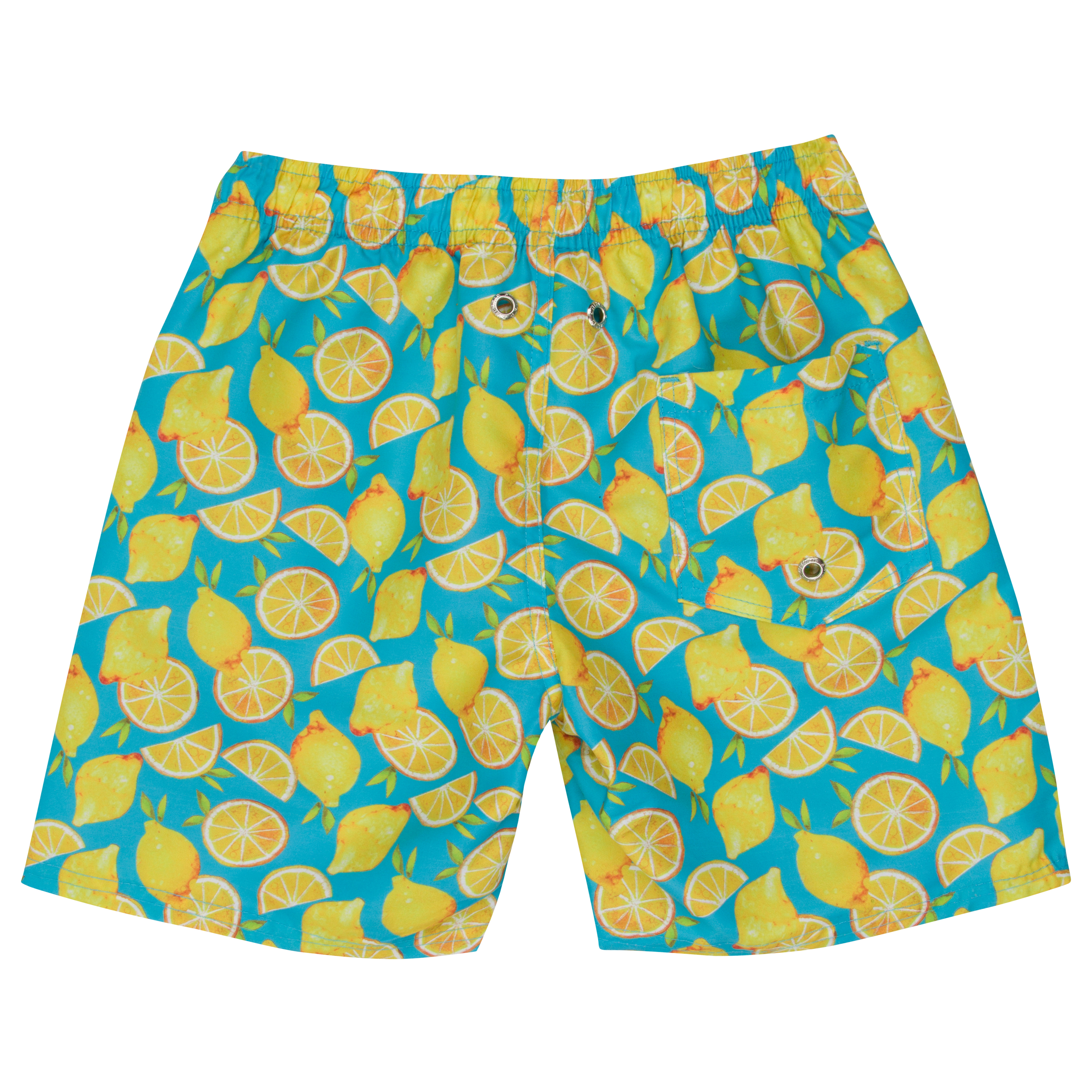Men's 8" Swim Trunks Boxer Brief Liner | "Lemons"-SwimZip UPF 50+ Sun Protective Swimwear & UV Zipper Rash Guards-pos14