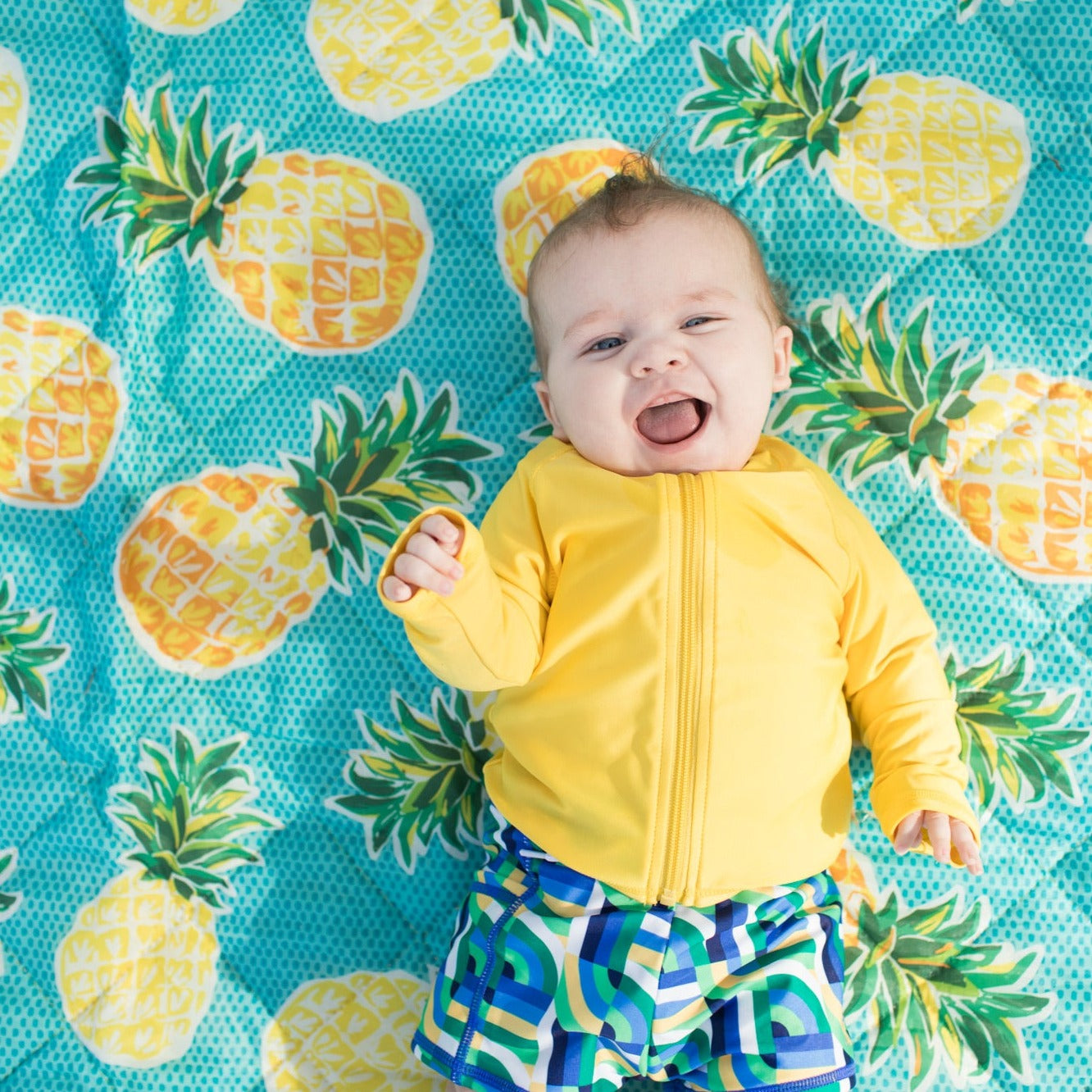 Kids UPF 50+ Long Sleeve Zipper Rash Guard Swim Shirt | "Yellow"-SwimZip UPF 50+ Sun Protective Swimwear & UV Zipper Rash Guards-pos3