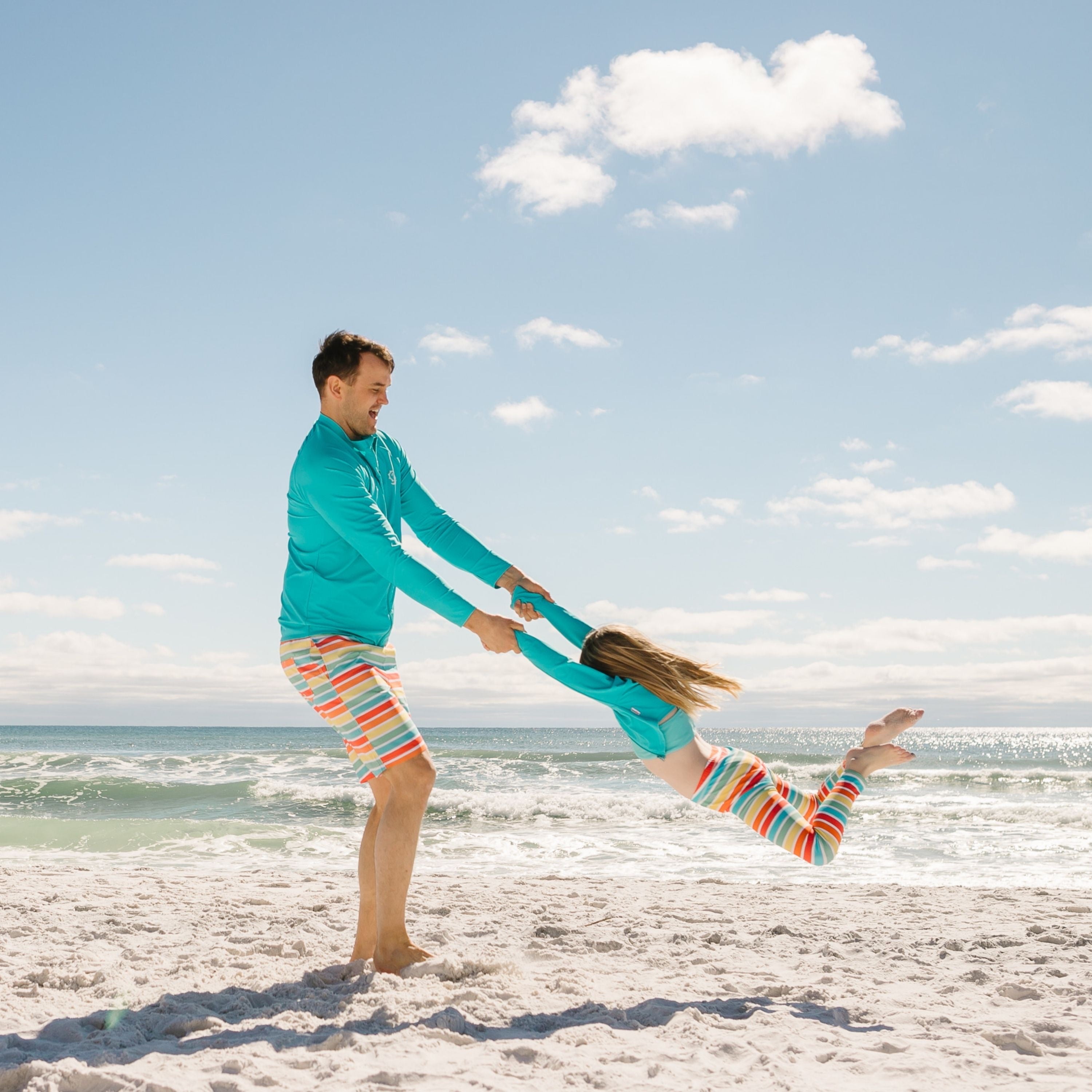 Men's 8" Swim Trunks Boxer Brief Liner | "Rainbow"-SwimZip UPF 50+ Sun Protective Swimwear & UV Zipper Rash Guards-pos7