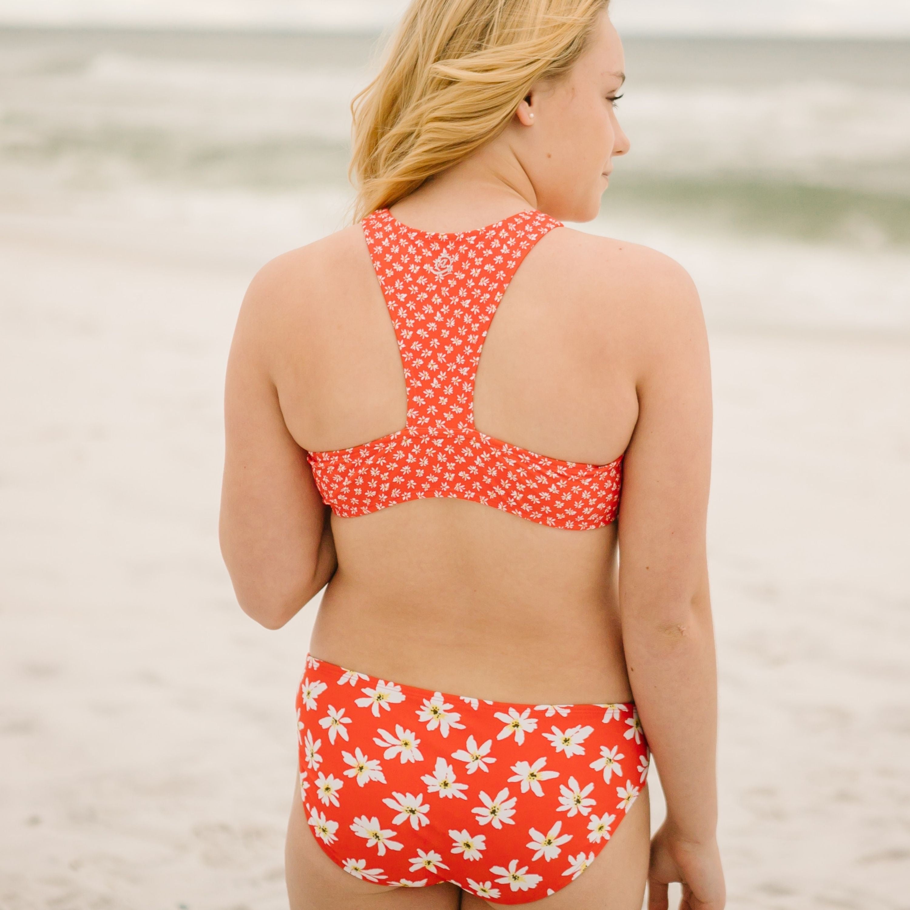 Girls Halter Top Bikini Set (2 Piece) | "Daisy"-SwimZip UPF 50+ Sun Protective Swimwear & UV Zipper Rash Guards-pos4