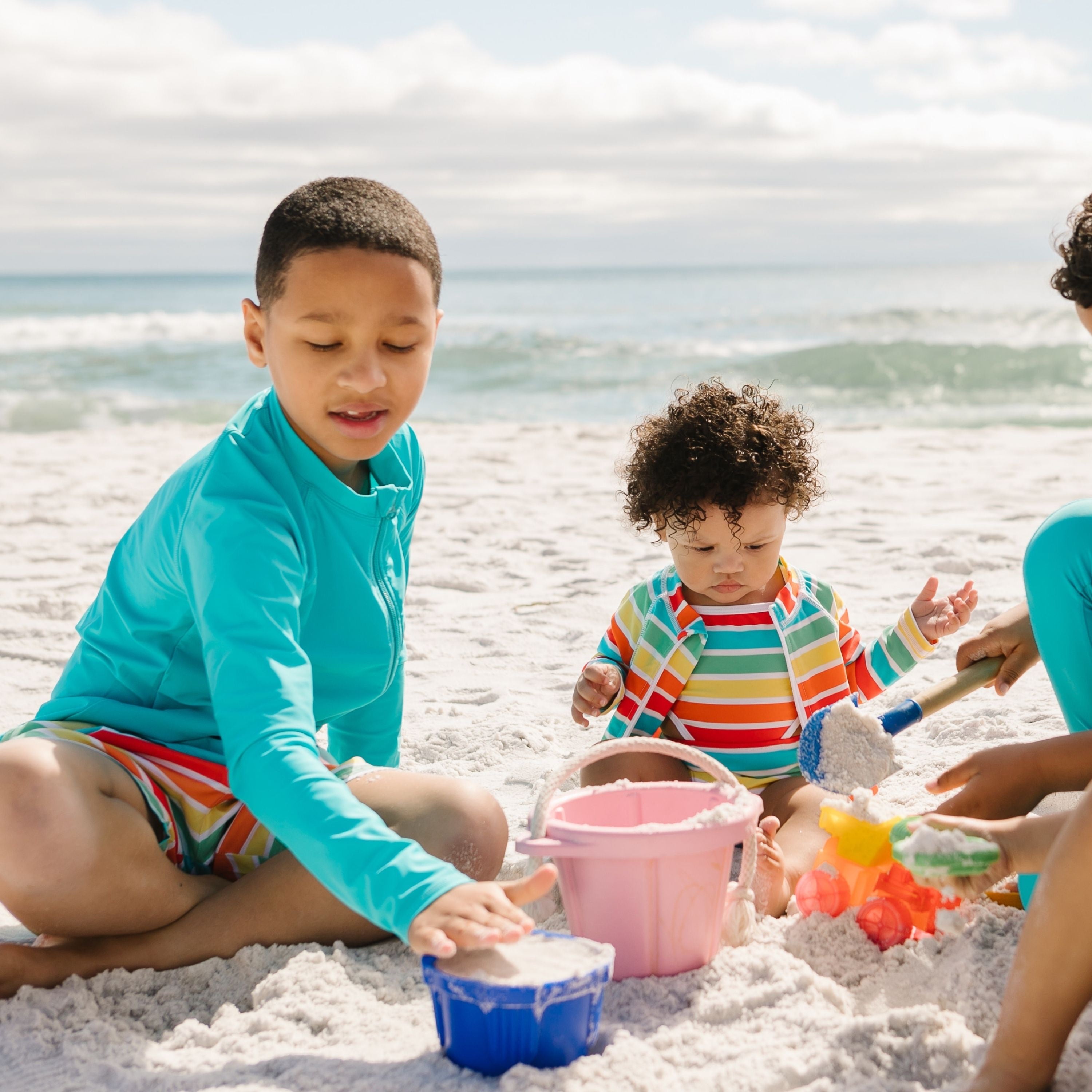 Boys Swim Trunks Boxer Brief Liner (Sizes 6-14) | "Rainbow"-SwimZip UPF 50+ Sun Protective Swimwear & UV Zipper Rash Guards-pos12