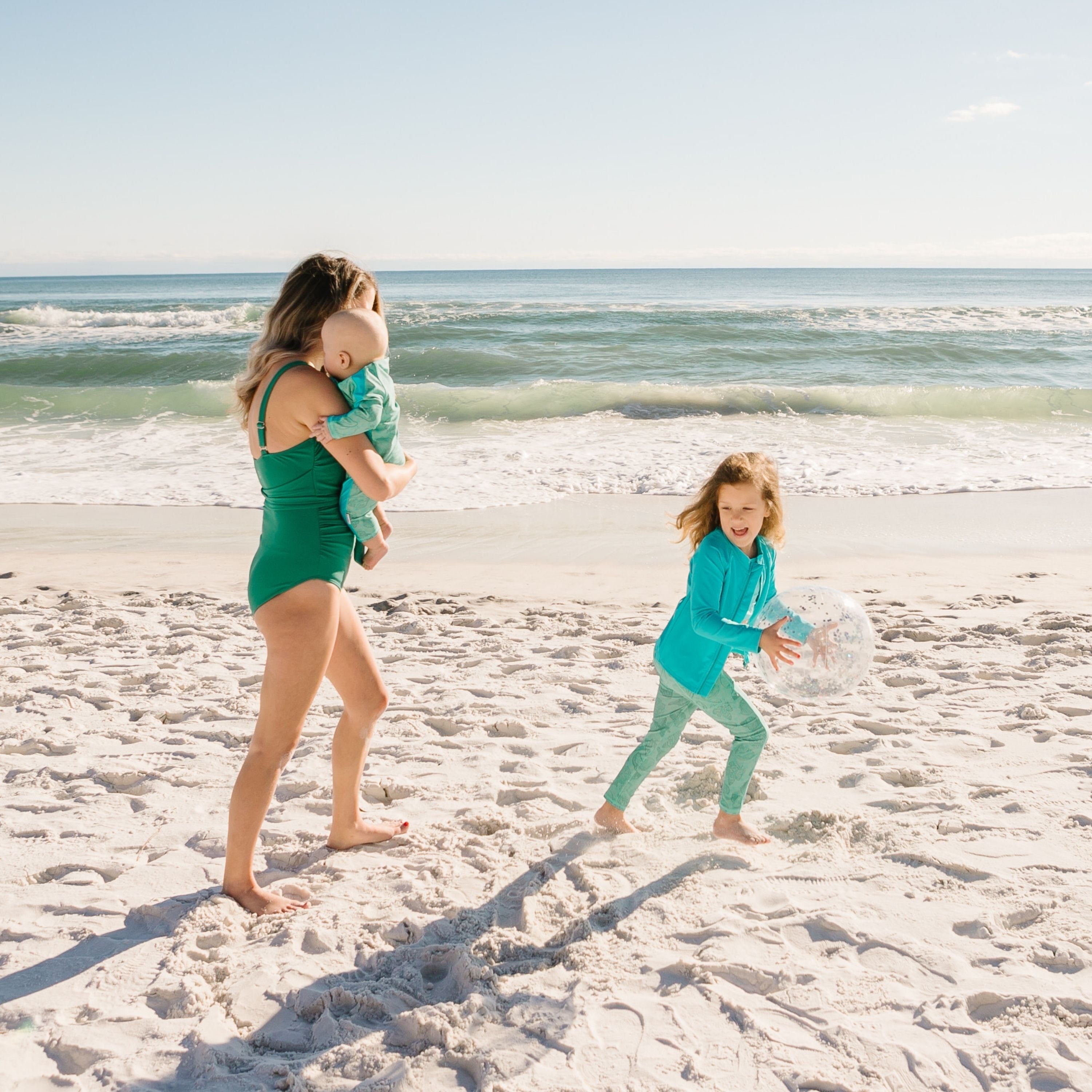 Kids Swim Pants | "Seashell"-SwimZip UPF 50+ Sun Protective Swimwear & UV Zipper Rash Guards-pos9