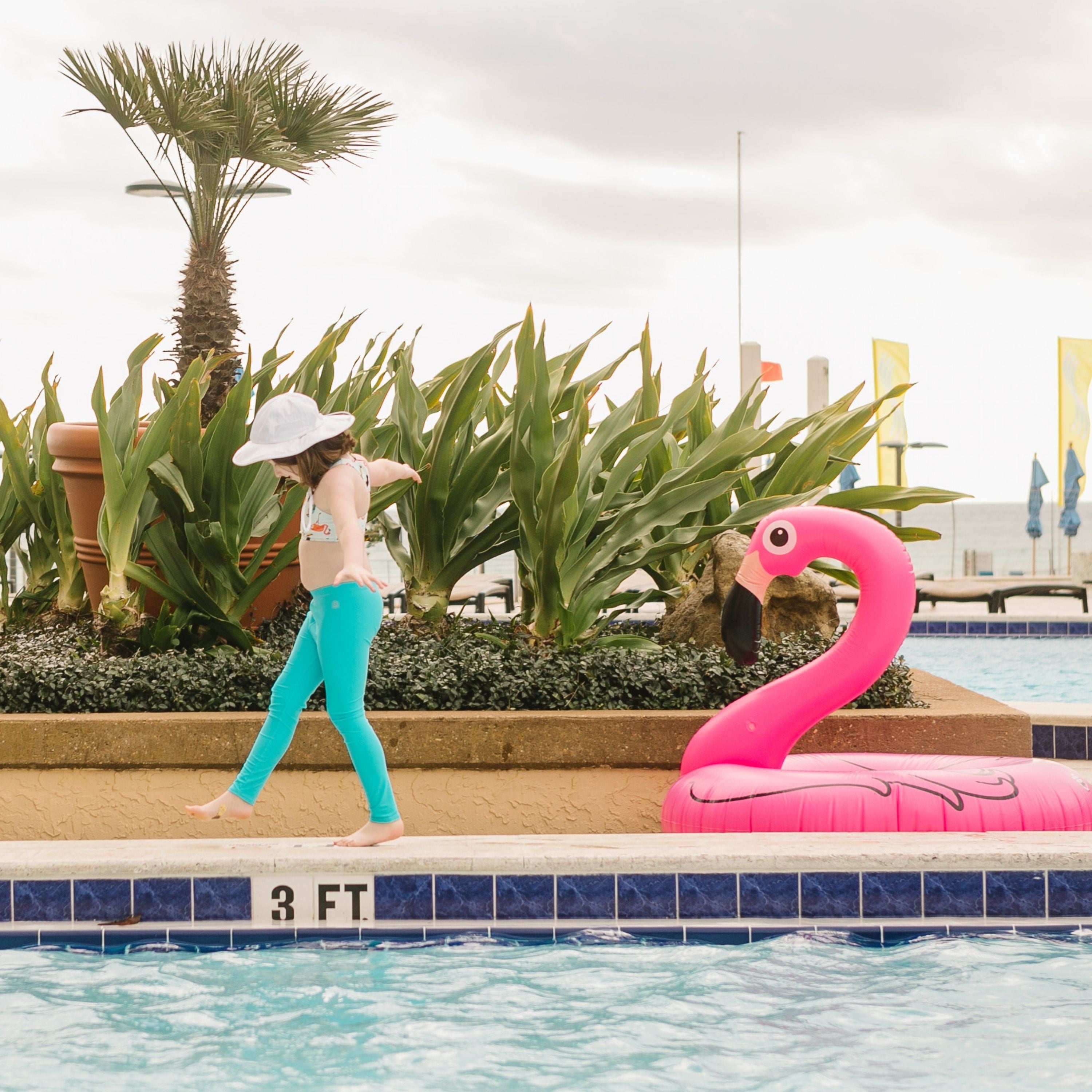 Kids Swim Pants | "Scuba Blue"-SwimZip UPF 50+ Sun Protective Swimwear & UV Zipper Rash Guards-pos9