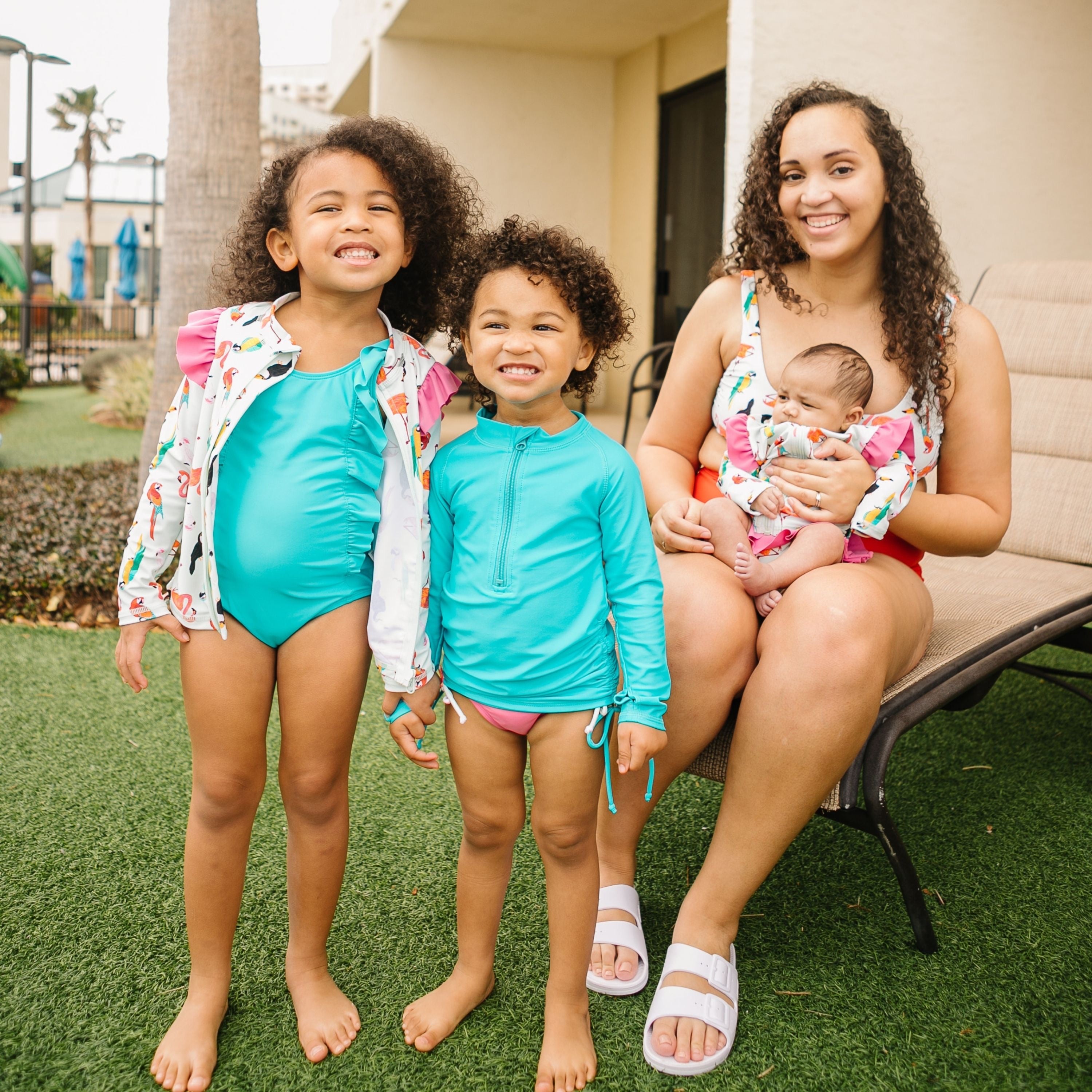 Women's Scoop Neck Bikini Top | "Tropical Birds"-SwimZip UPF 50+ Sun Protective Swimwear & UV Zipper Rash Guards-pos4