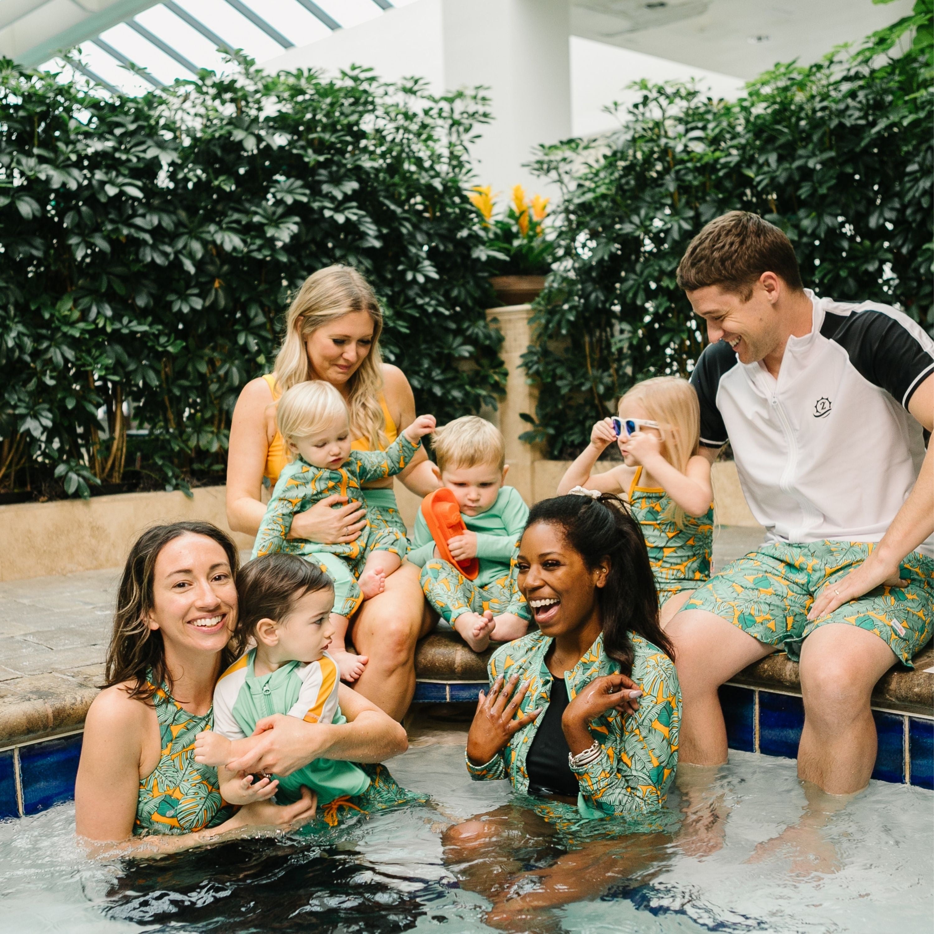 Sunsuit - Long Sleeve Romper Swimsuit | "The Tropics"-SwimZip UPF 50+ Sun Protective Swimwear & UV Zipper Rash Guards-pos9