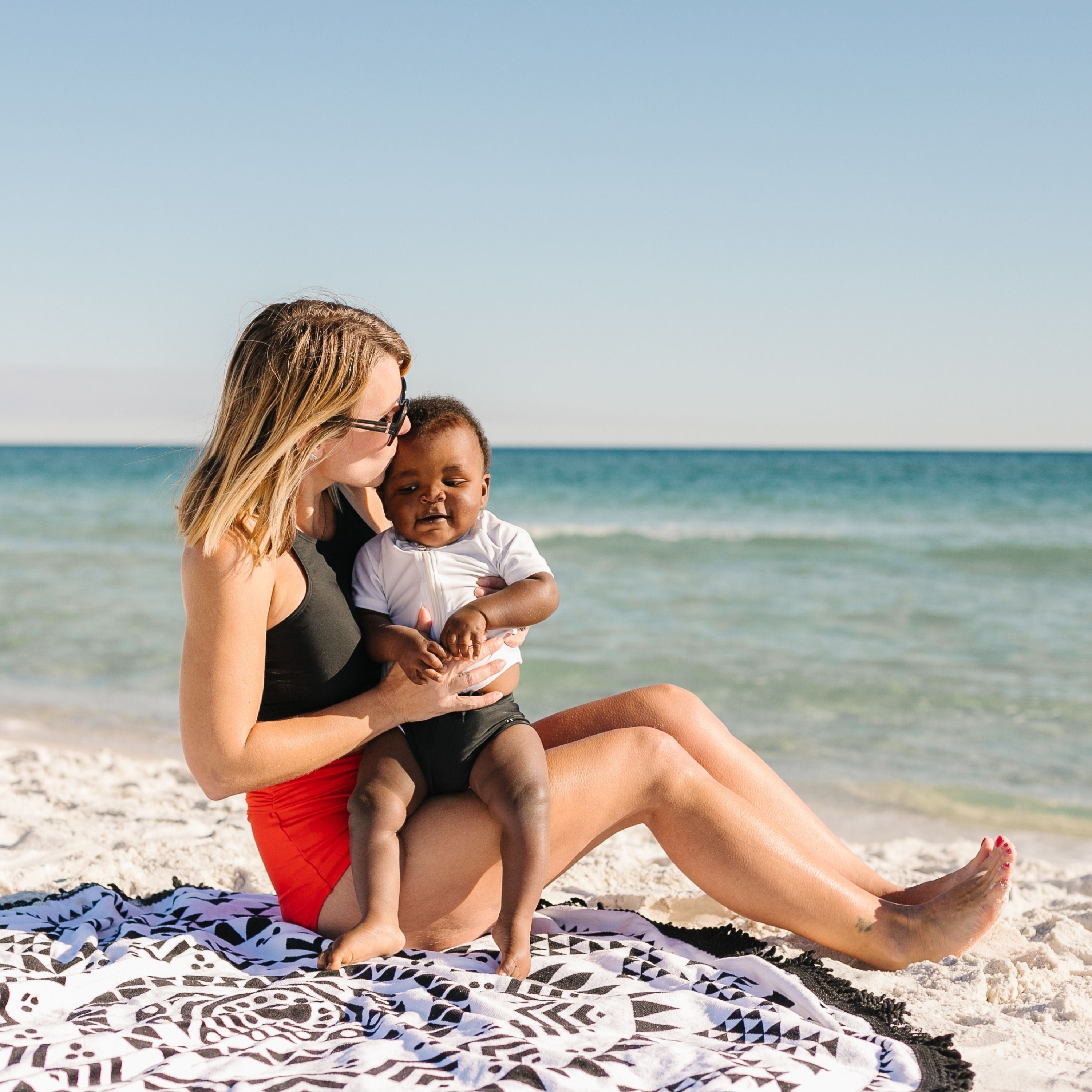 Kids Euro Swim Shorties | "Black"-SwimZip UPF 50+ Sun Protective Swimwear & UV Zipper Rash Guards-pos8