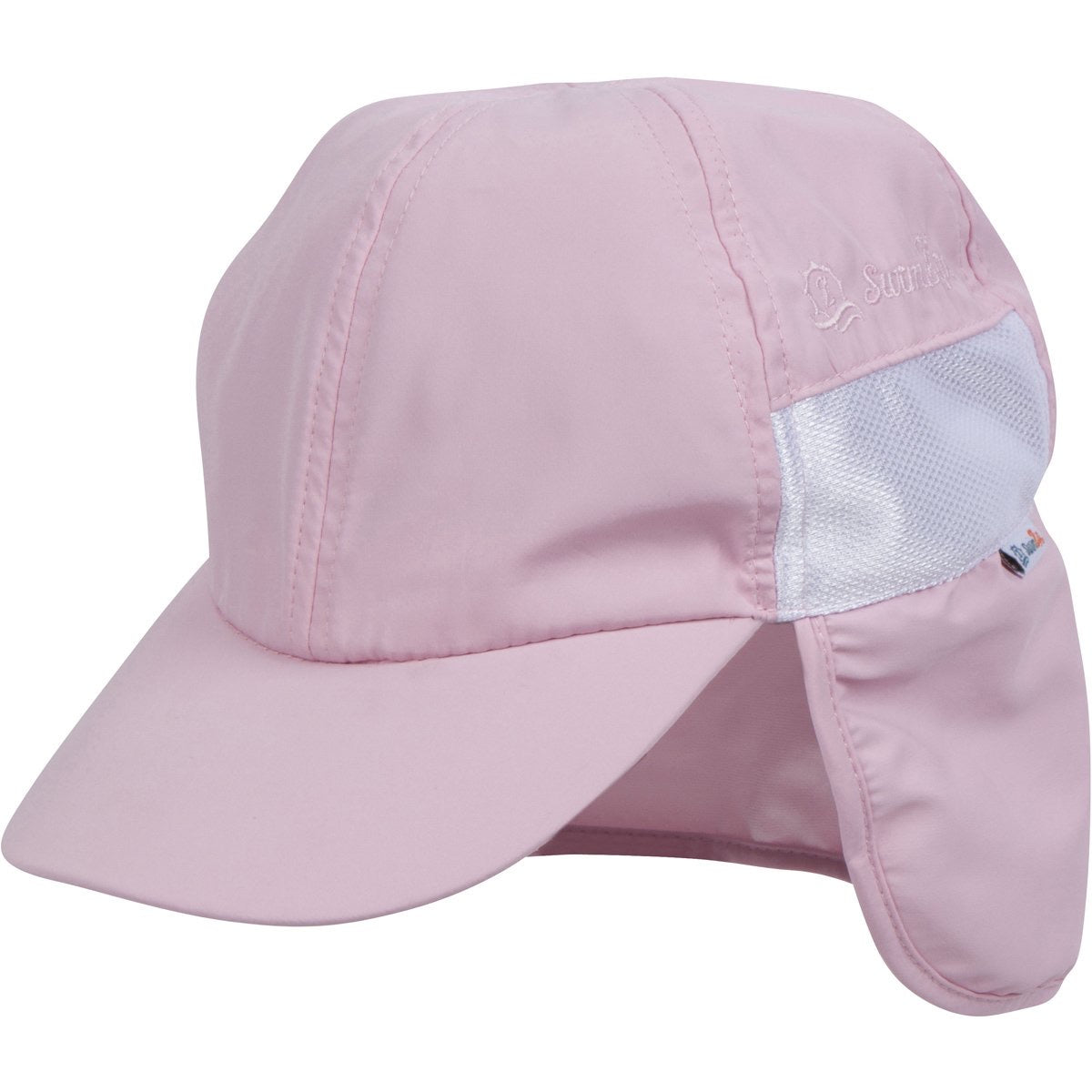 Kids Flap Hat | Pink-0-6 Month-Pink-SwimZip UPF 50+ Sun Protective Swimwear & UV Zipper Rash Guards-pos1
