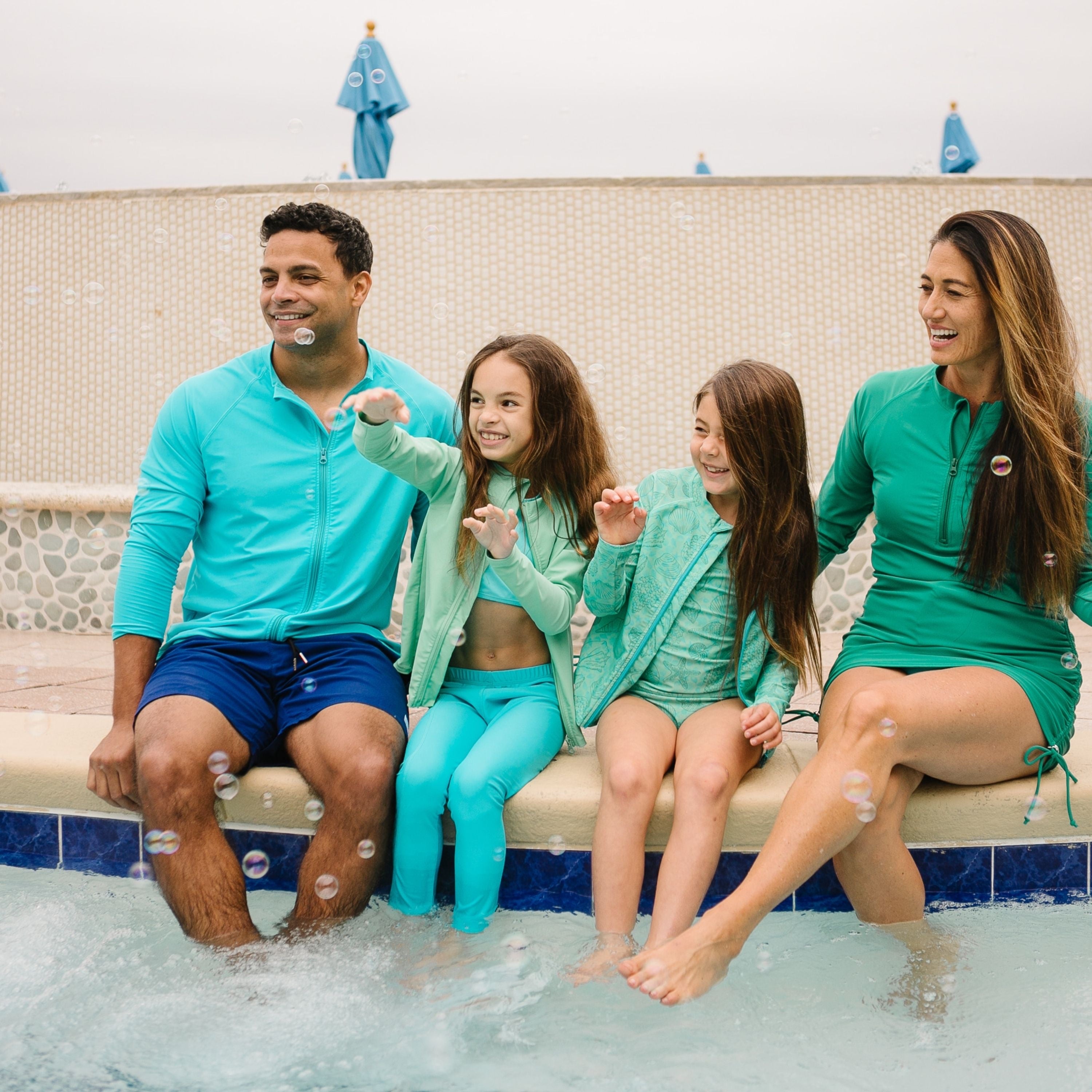 Men's Long Sleeve Rash Guard | "Scuba Blue”-SwimZip UPF 50+ Sun Protective Swimwear & UV Zipper Rash Guards-pos10