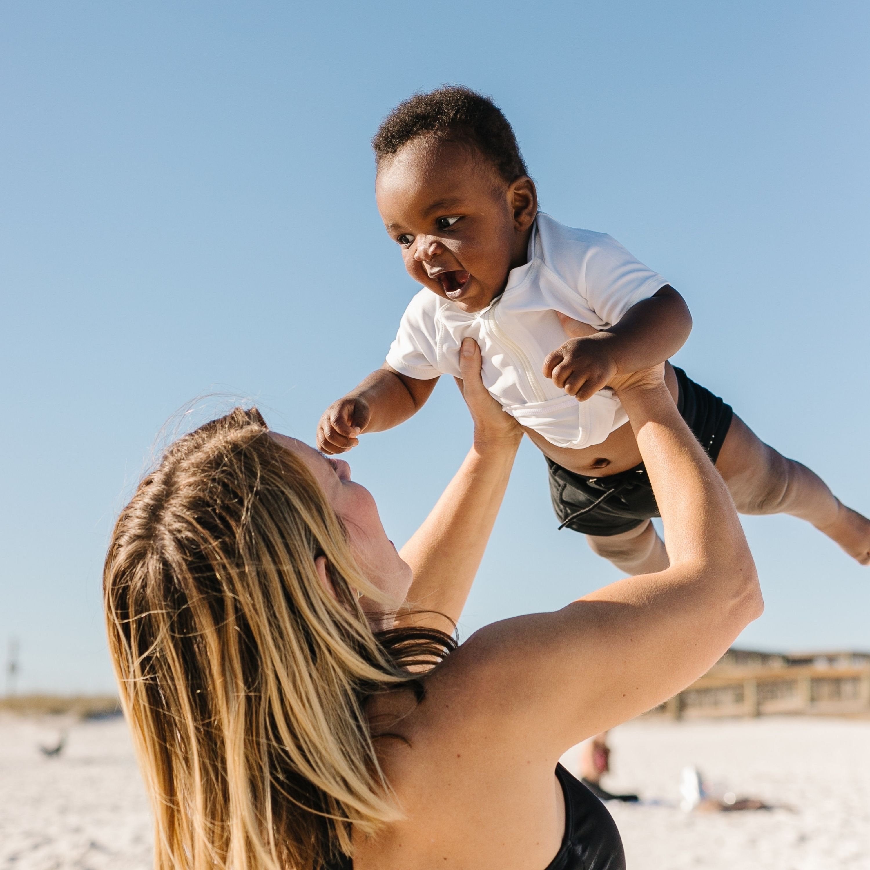 Kids Short Sleeve Zipper Rash Guard Swim Shirt | “White”-SwimZip UPF 50+ Sun Protective Swimwear & UV Zipper Rash Guards-pos10