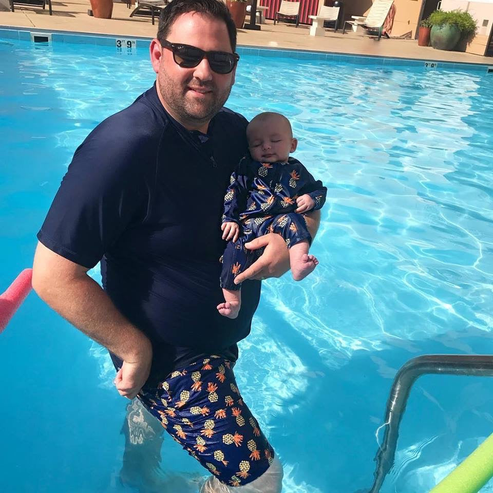 Sunsuit - Long Sleeve Romper Swimsuit | "Pineapple Dreams"-SwimZip UPF 50+ Sun Protective Swimwear & UV Zipper Rash Guards-pos3