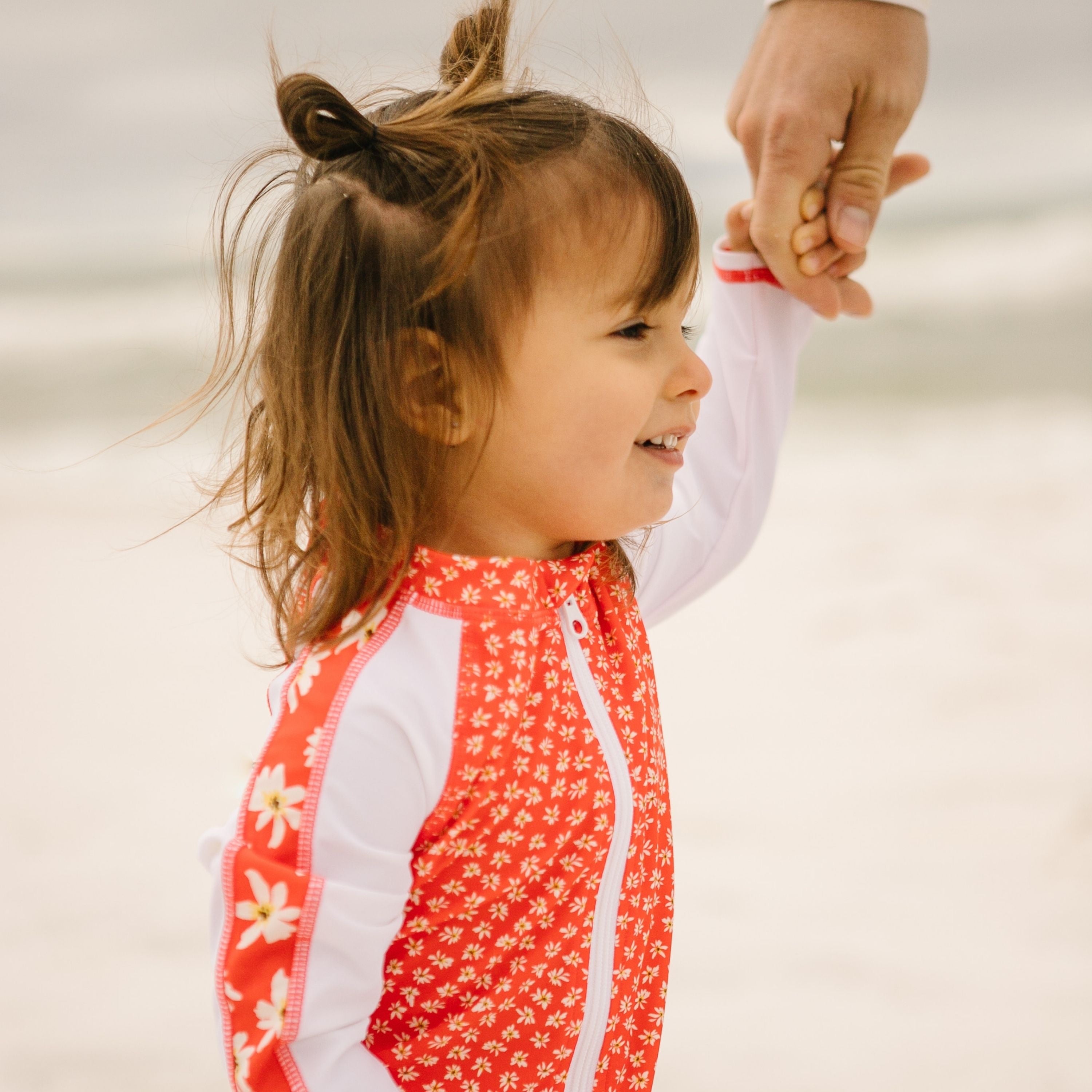 Sunsuit - Long Sleeve Romper Swimsuit | "Daisy"-SwimZip UPF 50+ Sun Protective Swimwear & UV Zipper Rash Guards-pos5