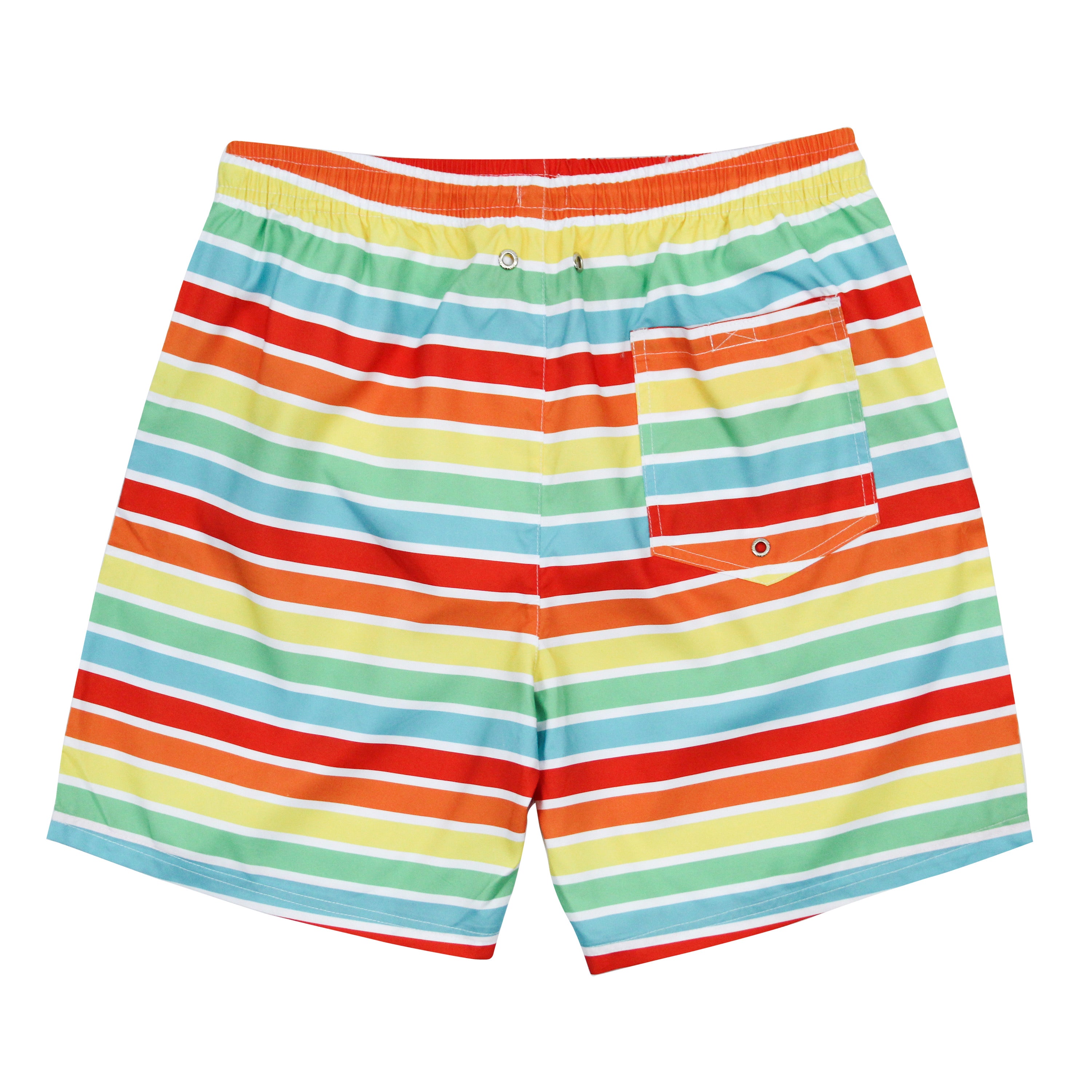 Men's 8" Swim Trunks Boxer Brief Liner | "Rainbow"-SwimZip UPF 50+ Sun Protective Swimwear & UV Zipper Rash Guards-pos9