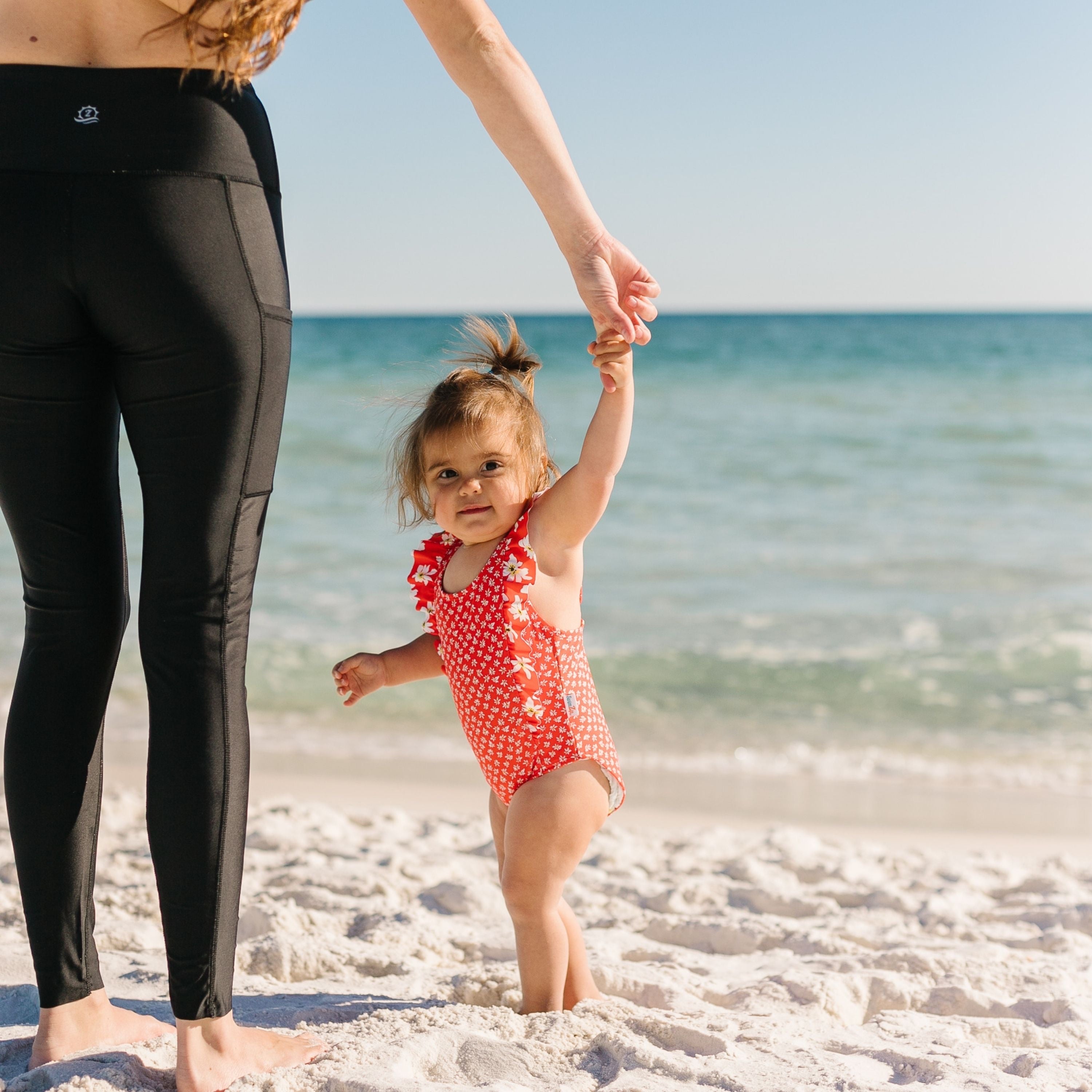 Women's Swim Pants | "Black”-SwimZip UPF 50+ Sun Protective Swimwear & UV Zipper Rash Guards-pos5