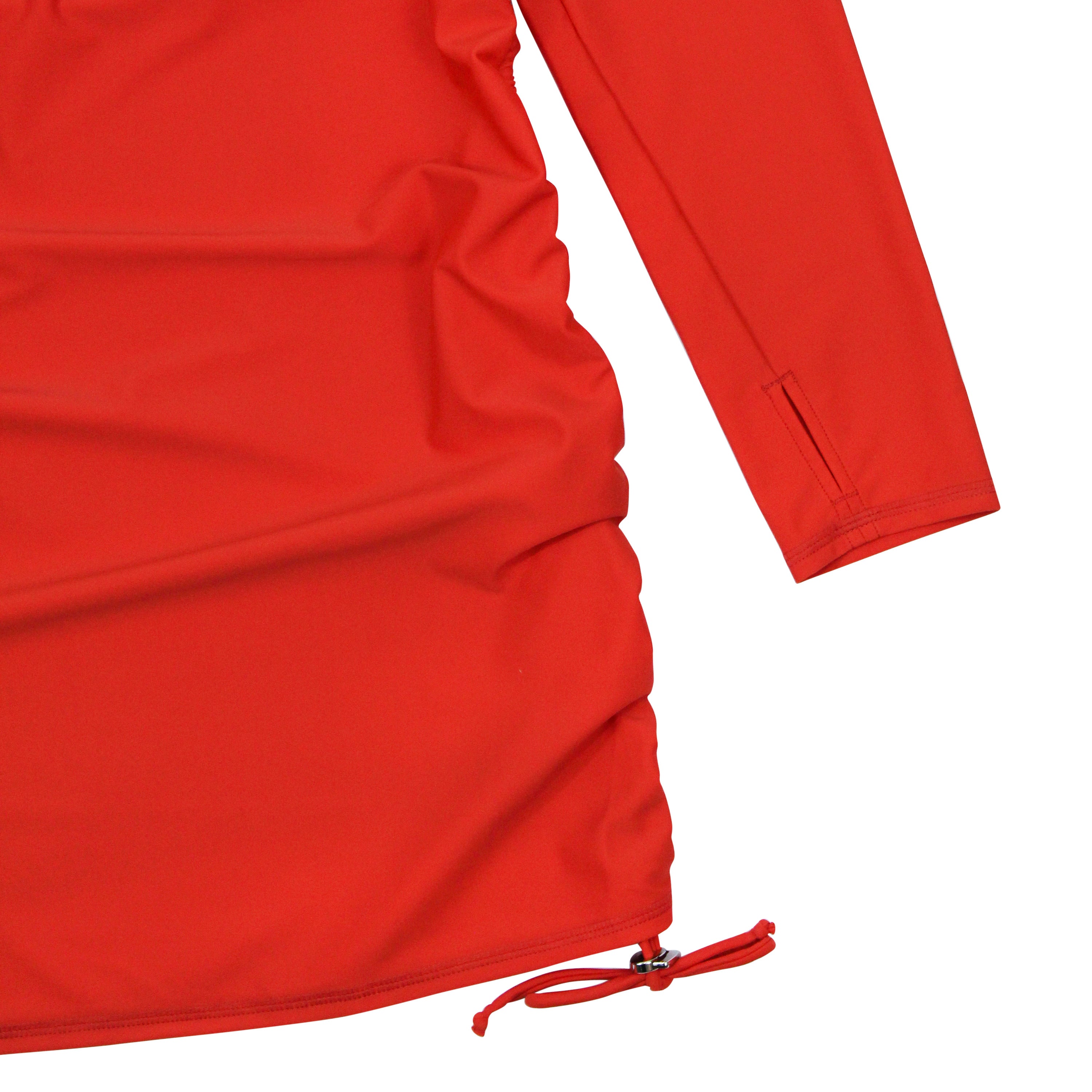 Women's Half Zip Swim Dress Cover Up | "Fiesta Red"-SwimZip UPF 50+ Sun Protective Swimwear & UV Zipper Rash Guards-pos16