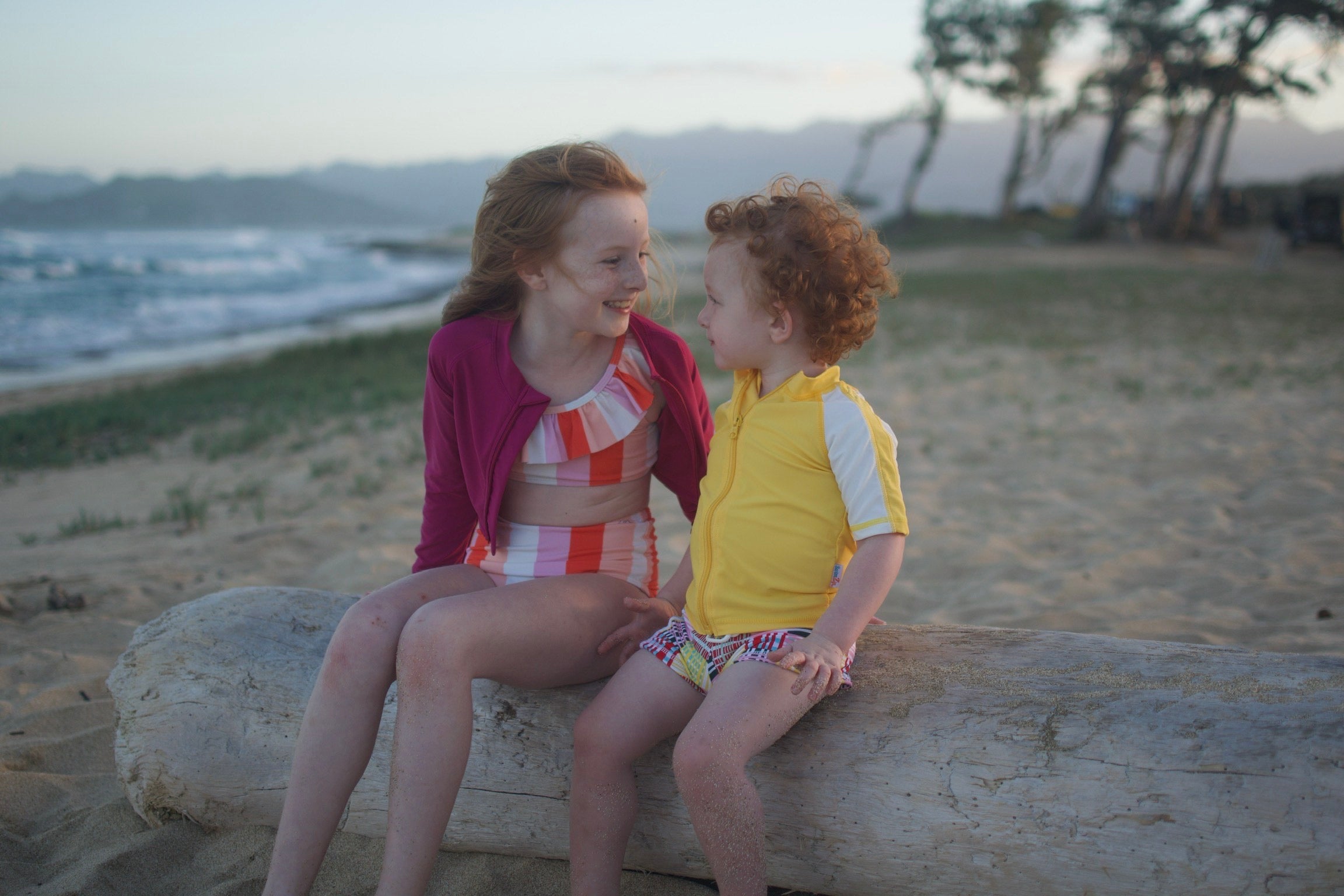 Kids Euro Shorties + Short Sleeve Rash Guard Set - Madras Mania-SwimZip UPF 50+ Sun Protective Swimwear & UV Zipper Rash Guards-pos4