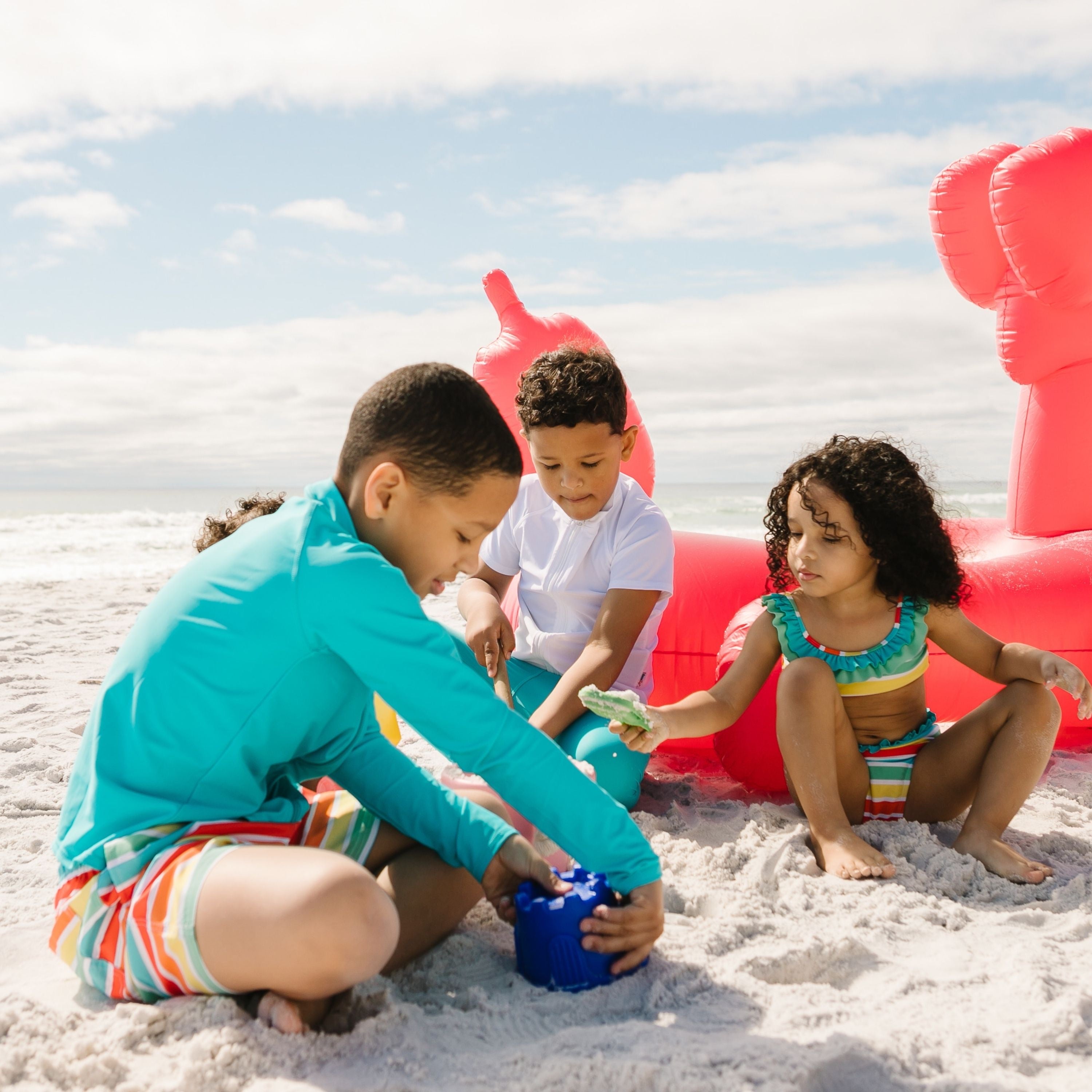 Kids UPF 50+ Long Sleeve Zipper Rash Guard Swim Shirt | "Scuba Blue"-SwimZip UPF 50+ Sun Protective Swimwear & UV Zipper Rash Guards-pos8