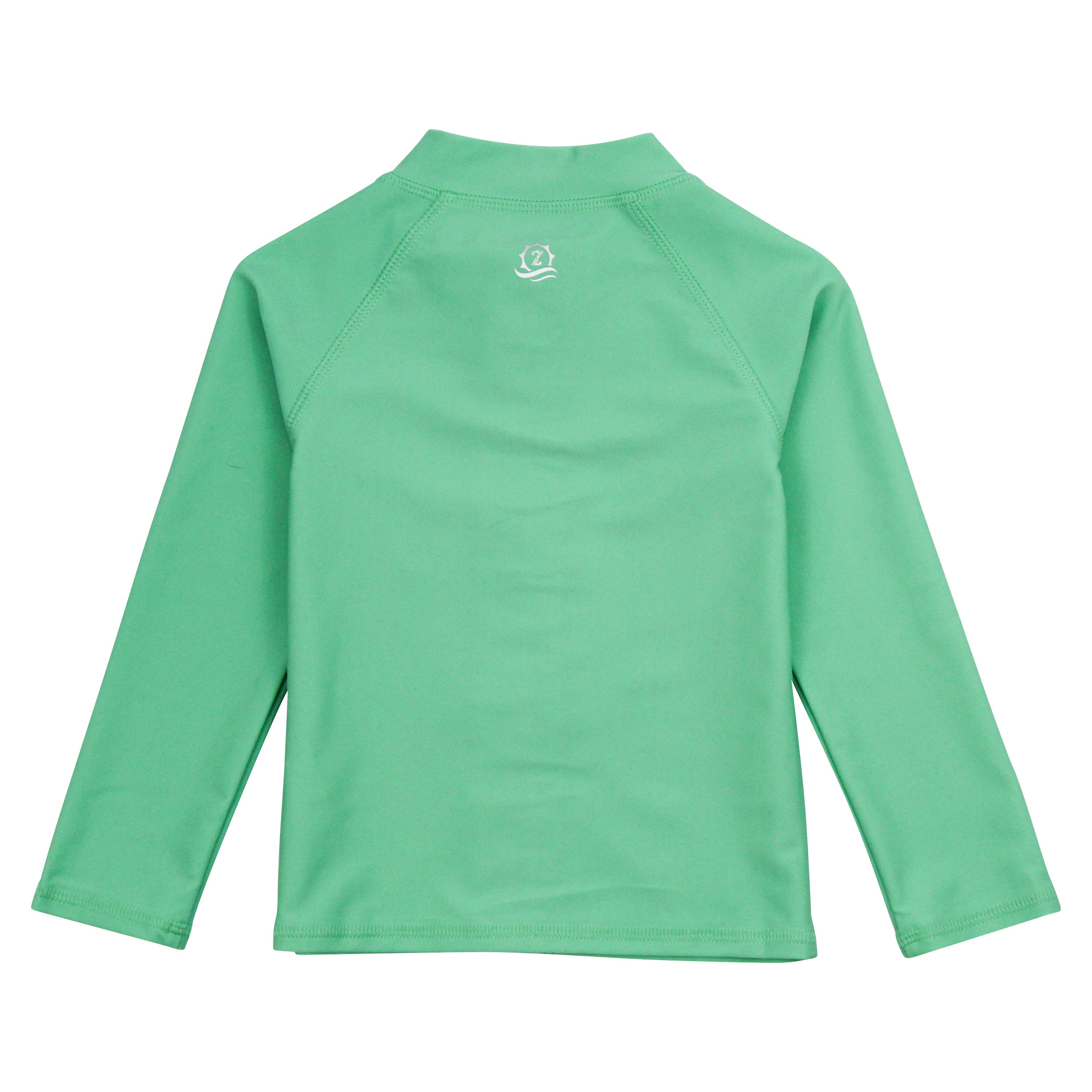 Kids UPF 50+ Long Sleeve Zipper Rash Guard Swim Shirt | "Light Jade"-SwimZip UPF 50+ Sun Protective Swimwear & UV Zipper Rash Guards-pos7