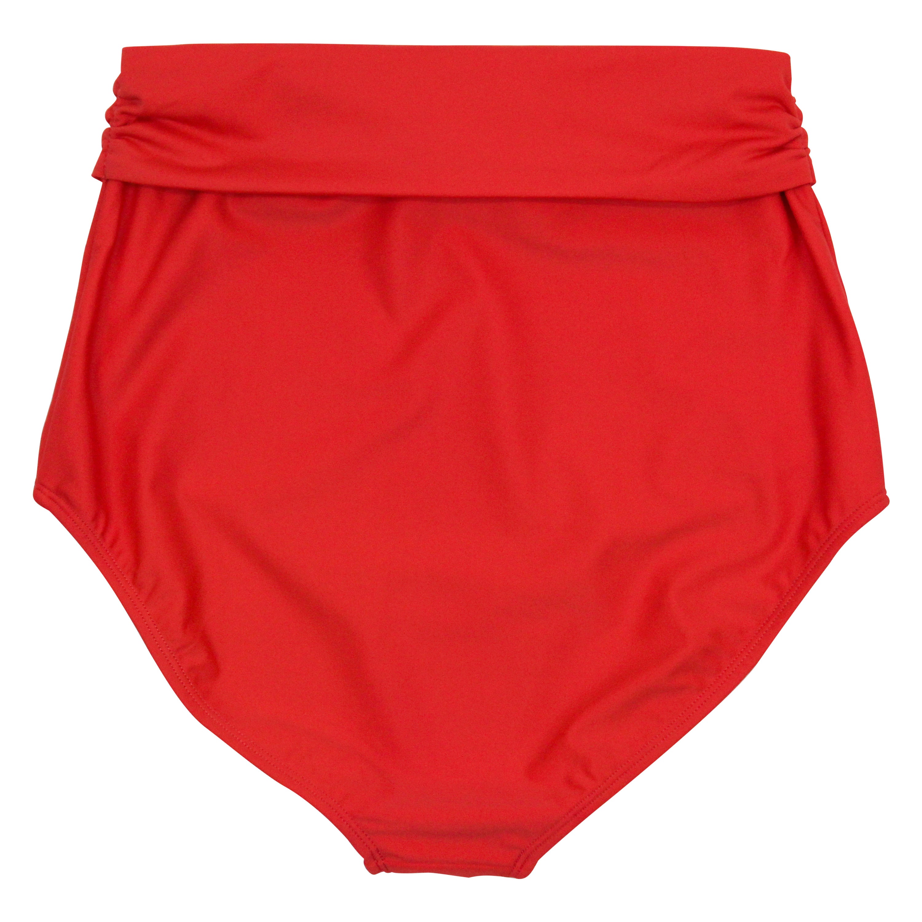 Women's High Waist Bikini Bottoms Tie Front | "Fiesta Red"-SwimZip UPF 50+ Sun Protective Swimwear & UV Zipper Rash Guards-pos12