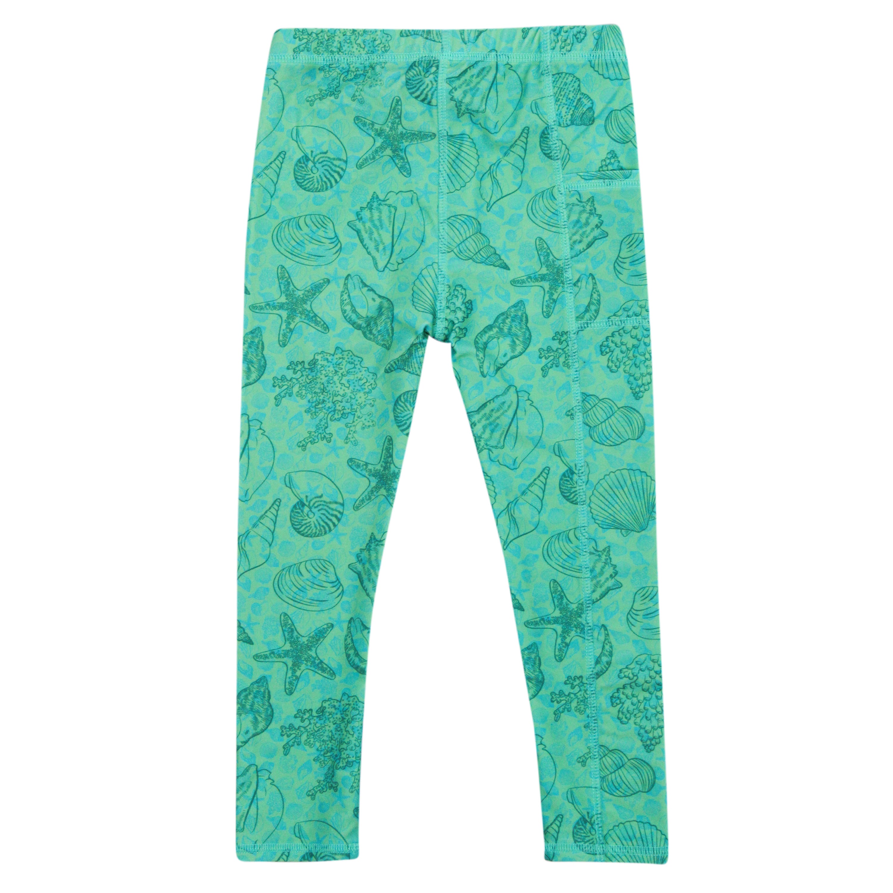 Kids Swim Pants | "Seashell"-SwimZip UPF 50+ Sun Protective Swimwear & UV Zipper Rash Guards-pos10