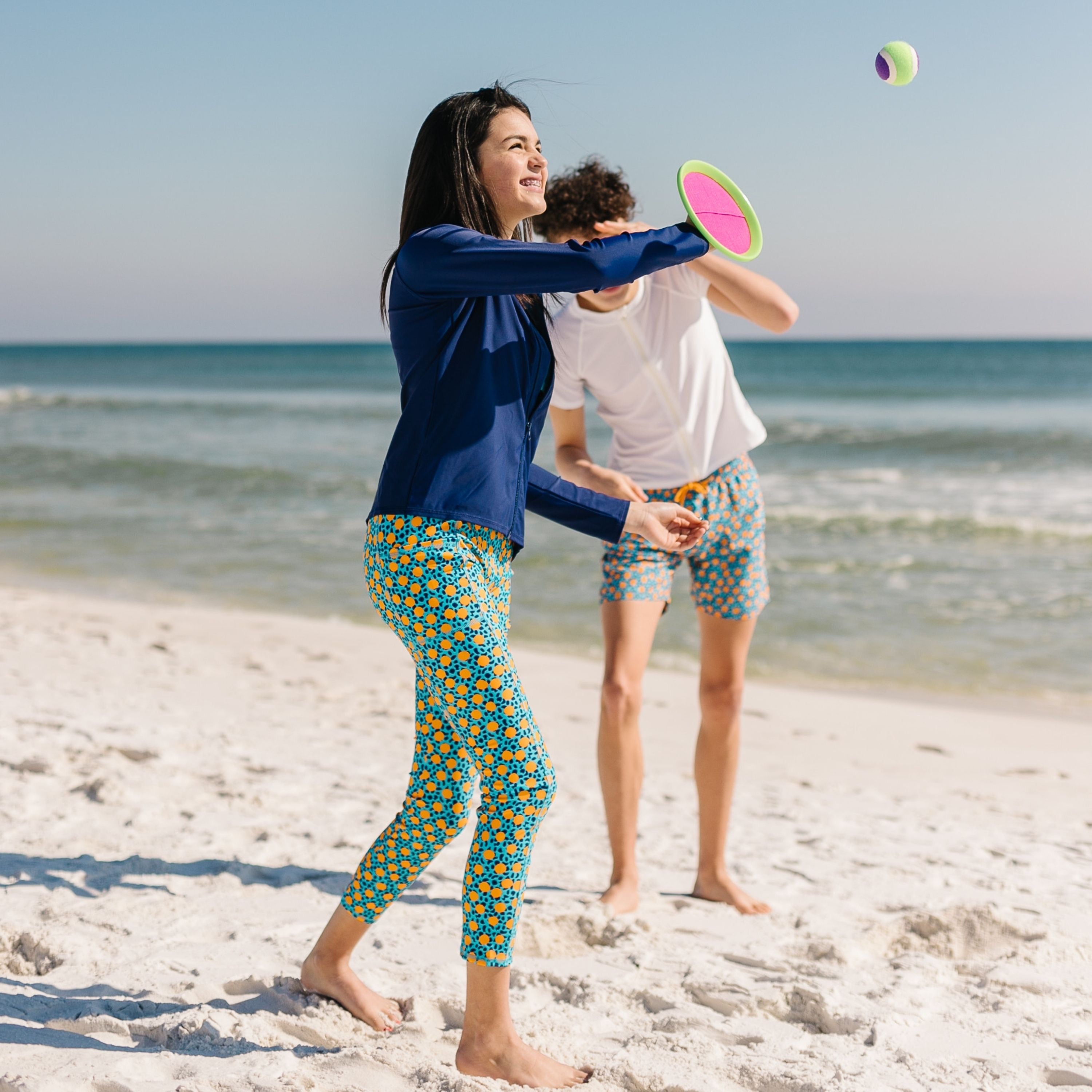 Kids Swim Pants | "Geo Party"-SwimZip UPF 50+ Sun Protective Swimwear & UV Zipper Rash Guards-pos7