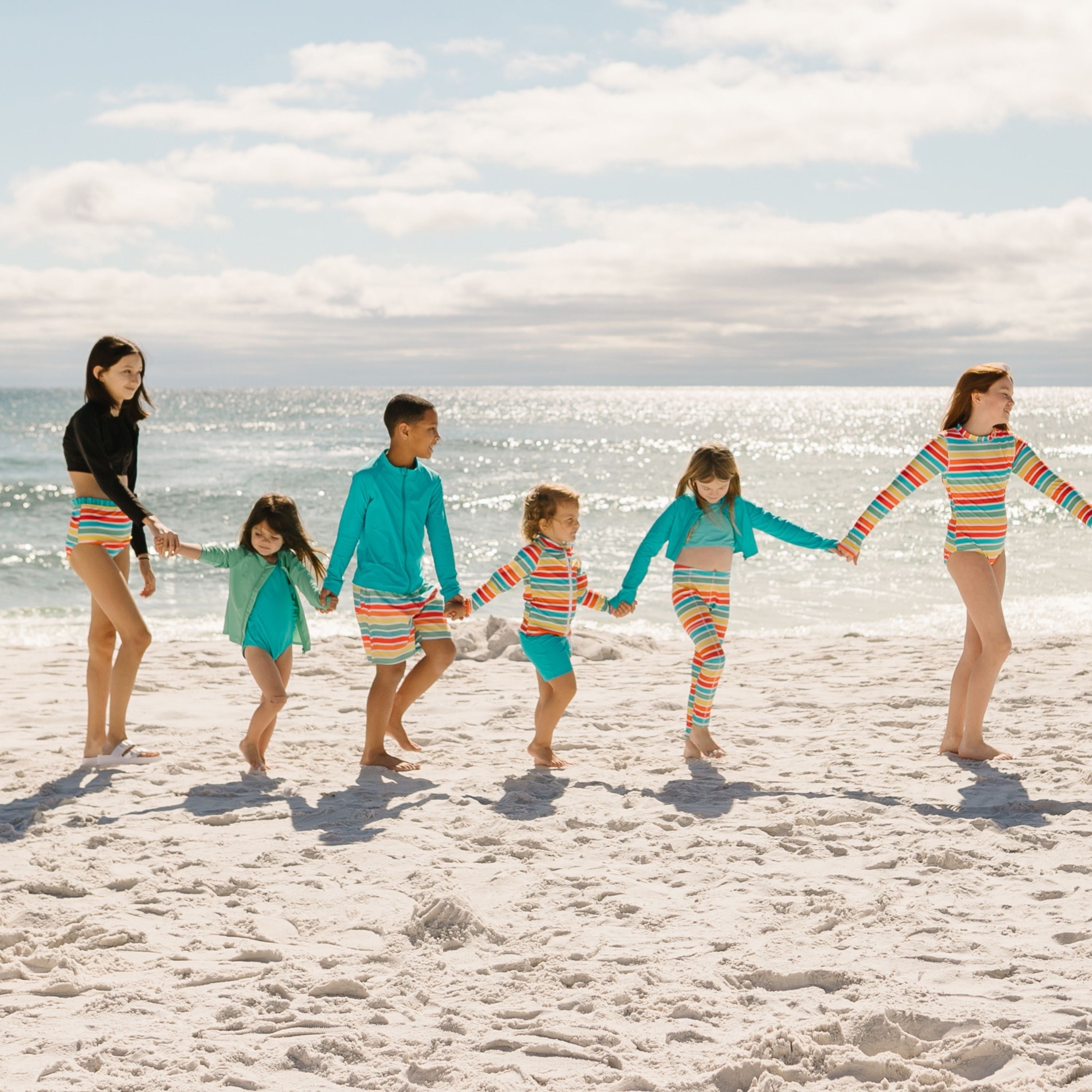 Kids UPF 50+ Long Sleeve Zipper Rash Guard Swim Shirt | "Light Jade"-SwimZip UPF 50+ Sun Protective Swimwear & UV Zipper Rash Guards-pos9