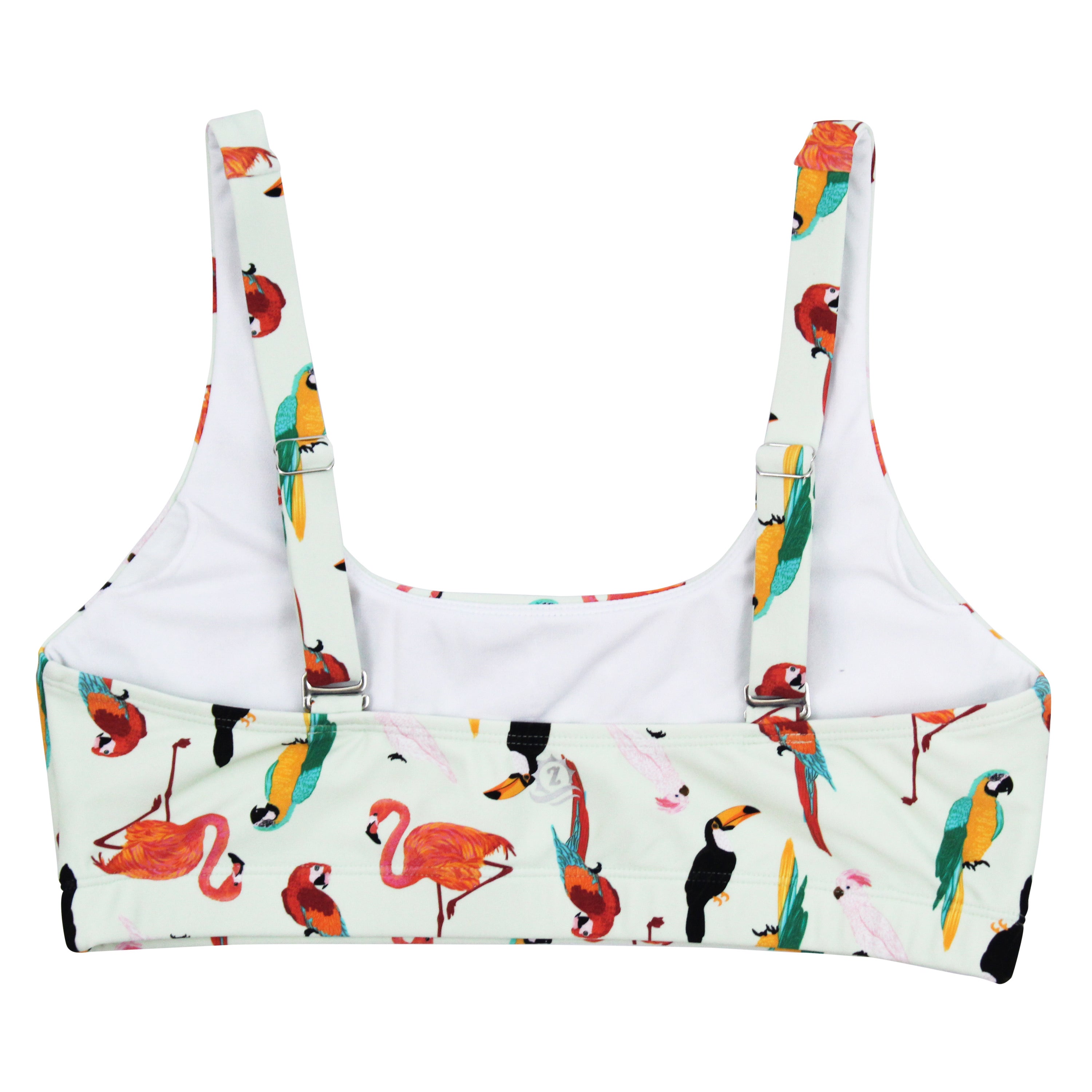 Women's Scoop Neck Bikini Top | "Tropical Birds"-SwimZip UPF 50+ Sun Protective Swimwear & UV Zipper Rash Guards-pos8