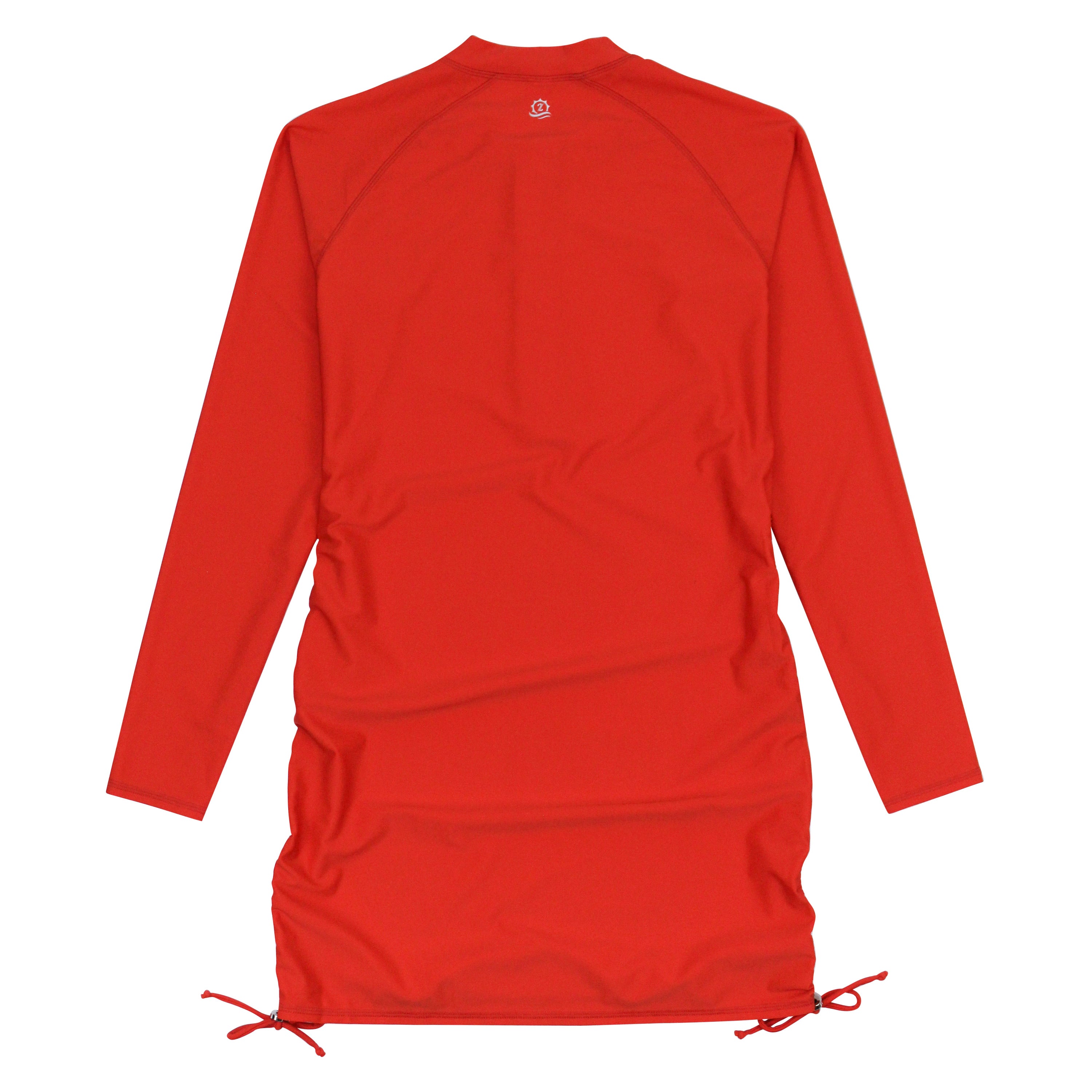 Women's Half Zip Swim Dress Cover Up | "Fiesta Red"-SwimZip UPF 50+ Sun Protective Swimwear & UV Zipper Rash Guards-pos17