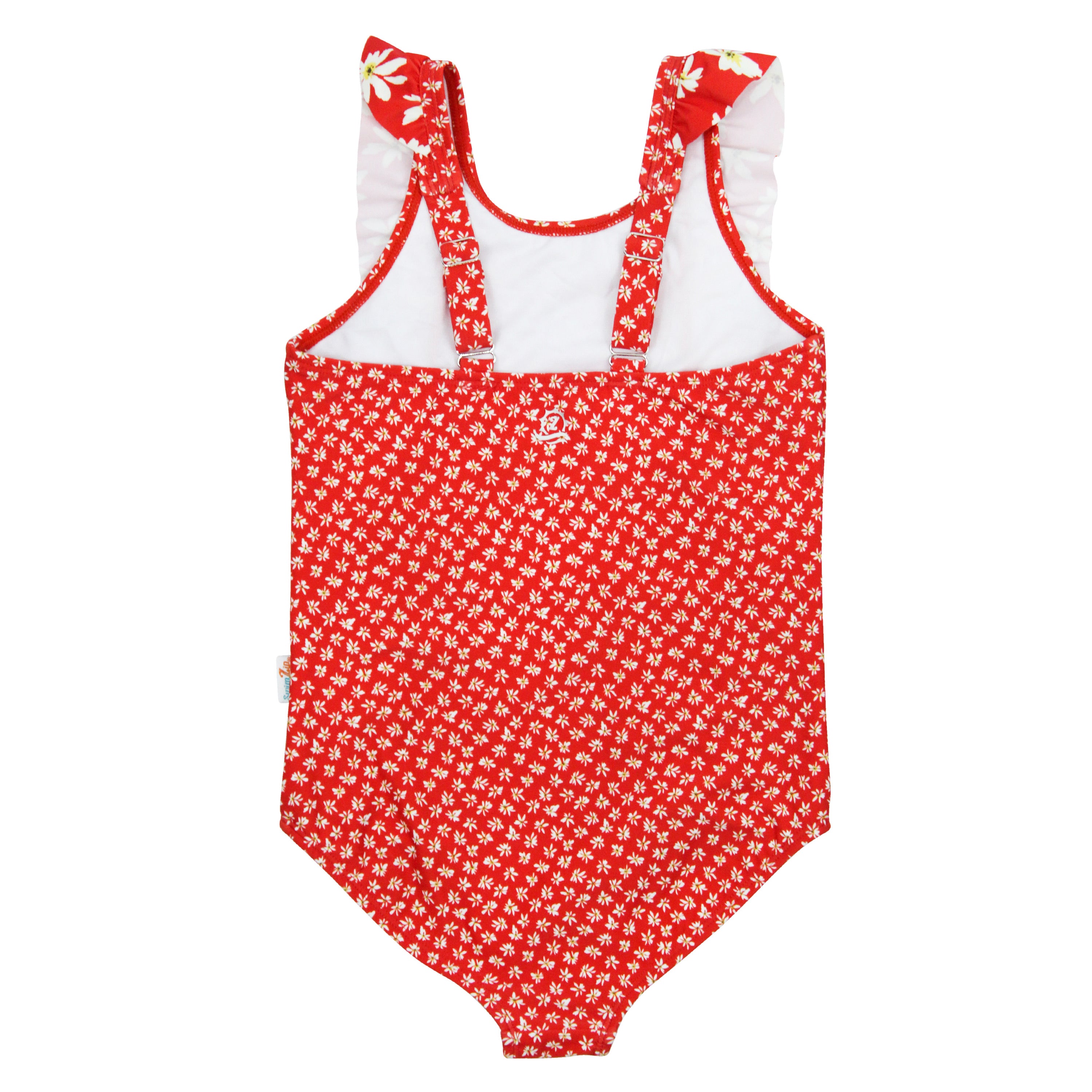 Girls Ruffle One-Piece Swimsuit | "Too Sweet" Daisy-SwimZip UPF 50+ Sun Protective Swimwear & UV Zipper Rash Guards-pos13