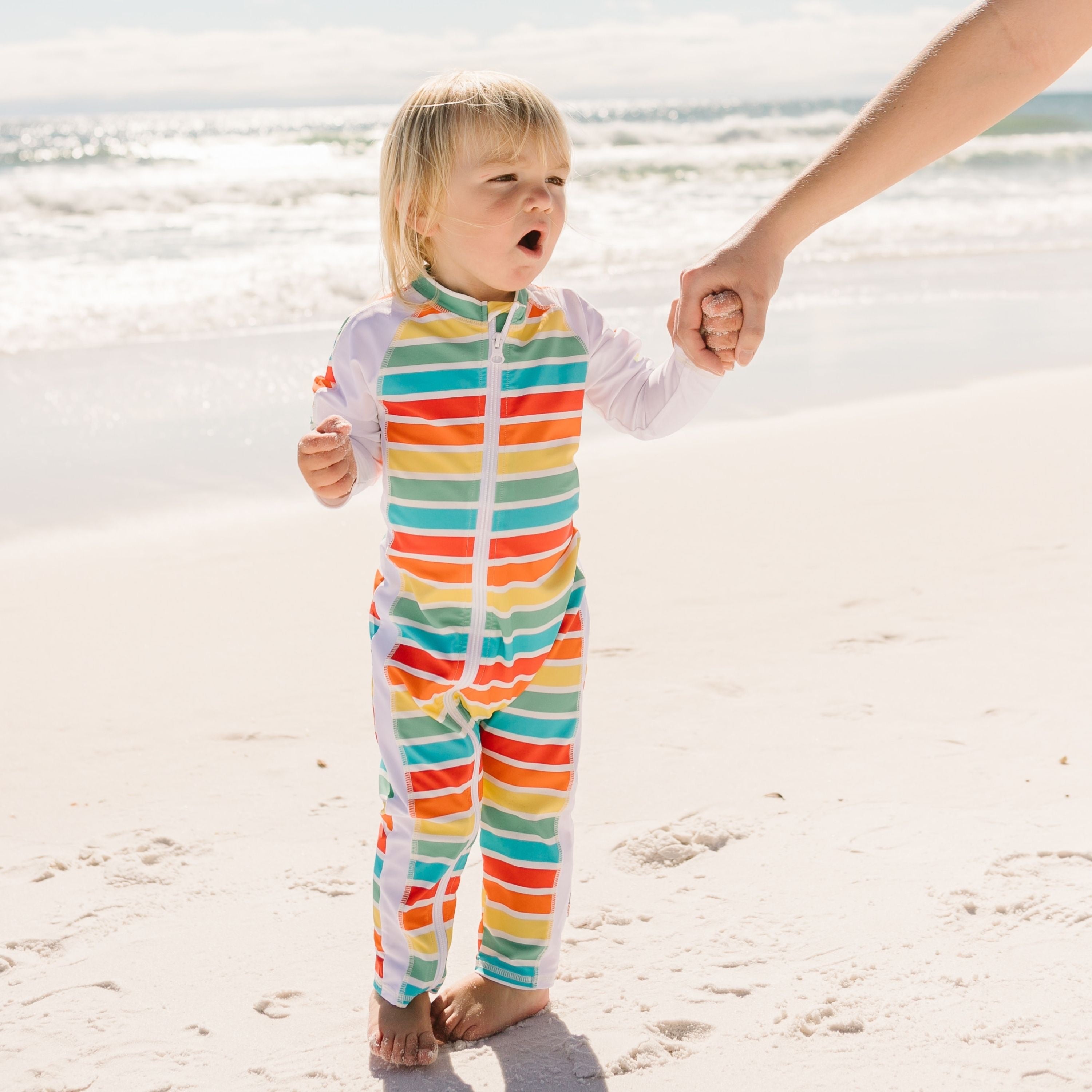 Sunsuit - Long Sleeve Romper Swimsuit | "Rainbow"-SwimZip UPF 50+ Sun Protective Swimwear & UV Zipper Rash Guards-pos13