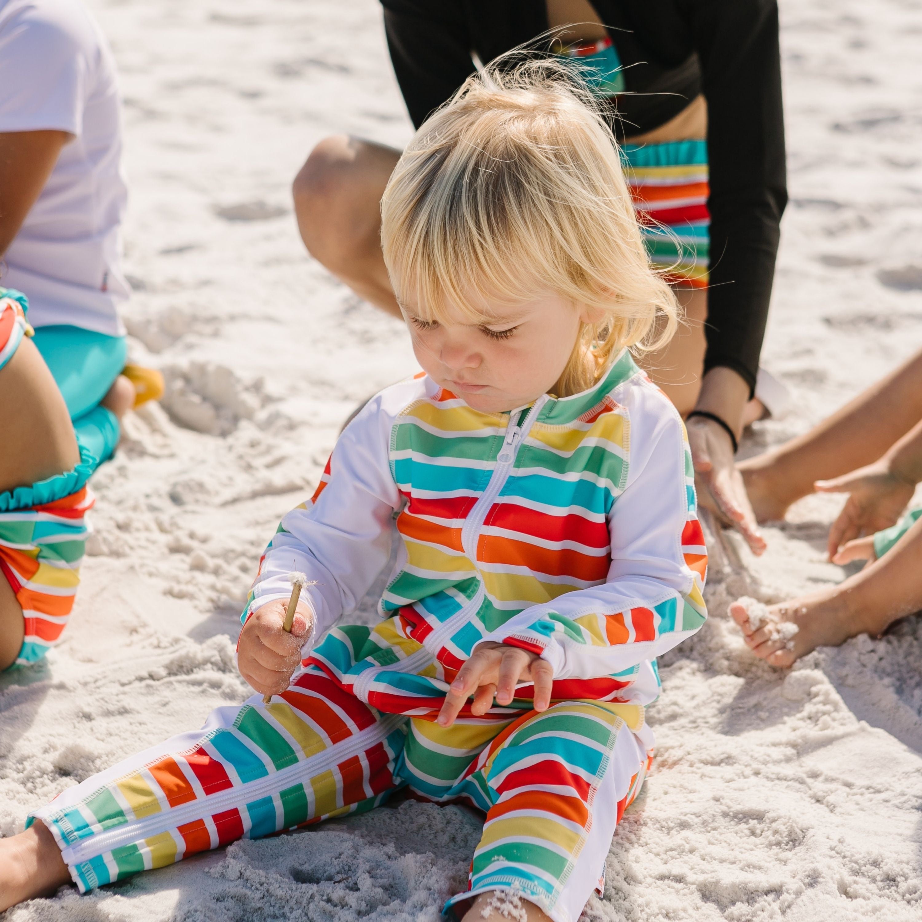 Sunsuit - Long Sleeve Romper Swimsuit | "Rainbow"-SwimZip UPF 50+ Sun Protective Swimwear & UV Zipper Rash Guards-pos6