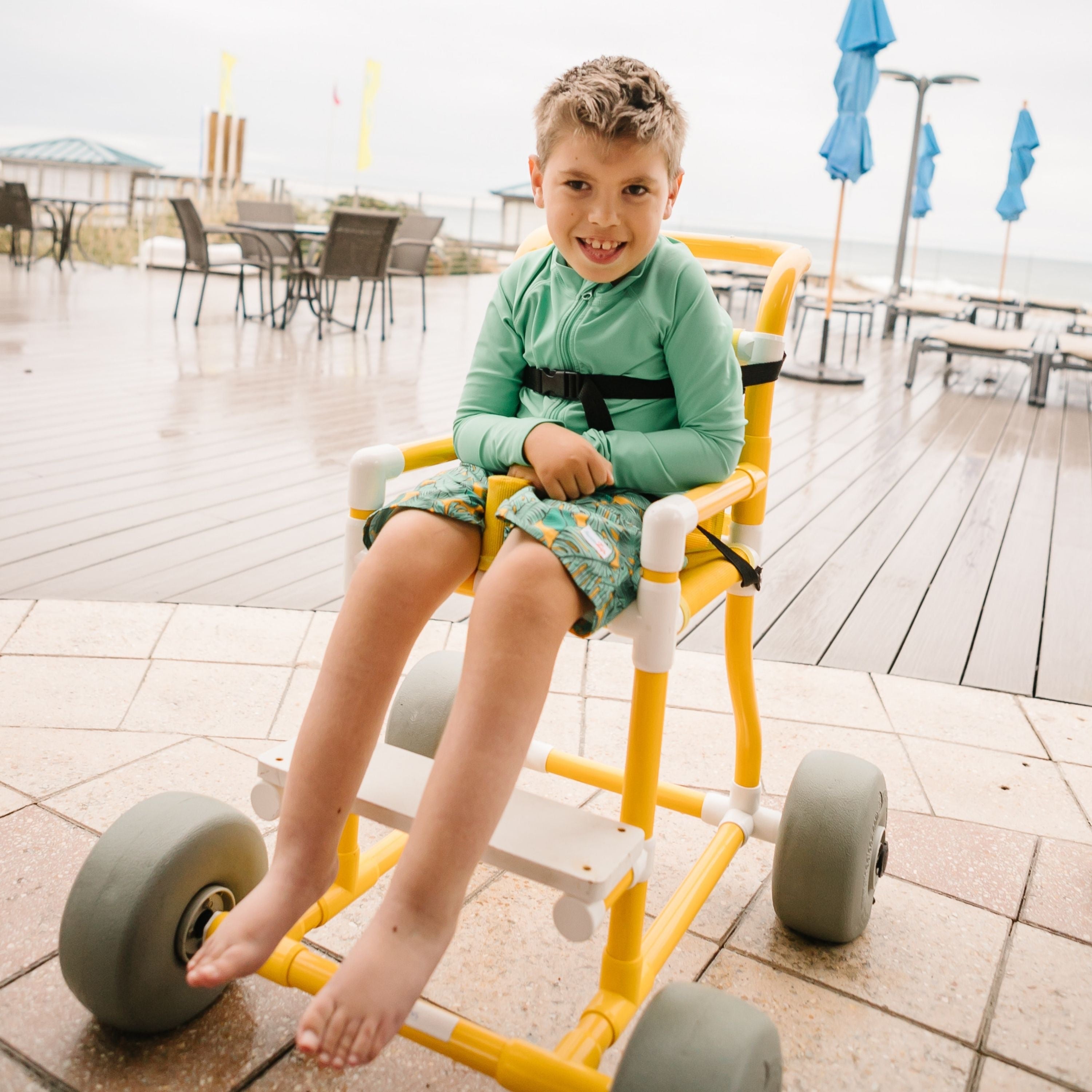 Kids UPF 50+ Long Sleeve Zipper Rash Guard Swim Shirt | "Light Jade"-SwimZip UPF 50+ Sun Protective Swimwear & UV Zipper Rash Guards-pos5