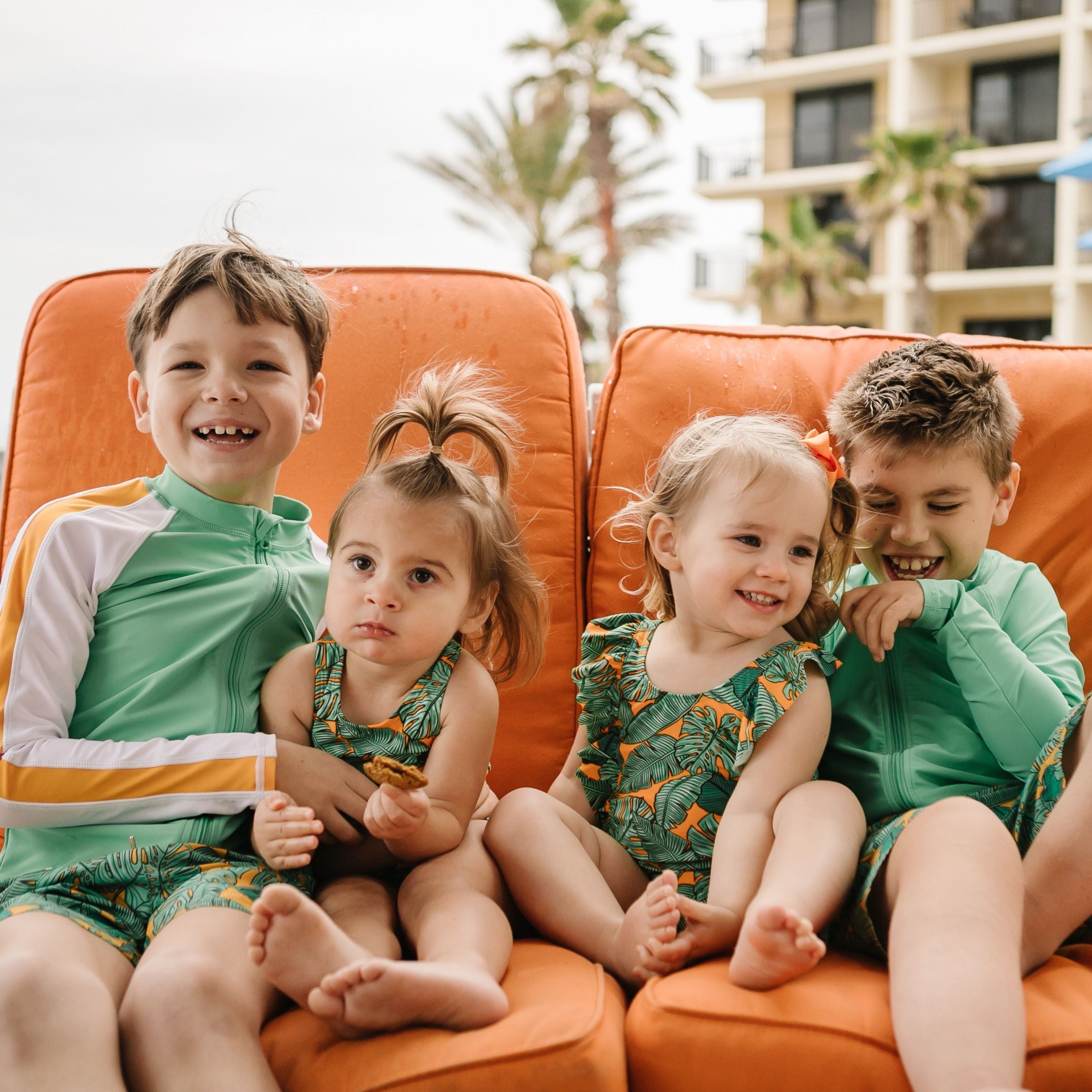 Girls Halter Top Bikini Set (2 Piece) | "The Tropics"-SwimZip UPF 50+ Sun Protective Swimwear & UV Zipper Rash Guards-pos4