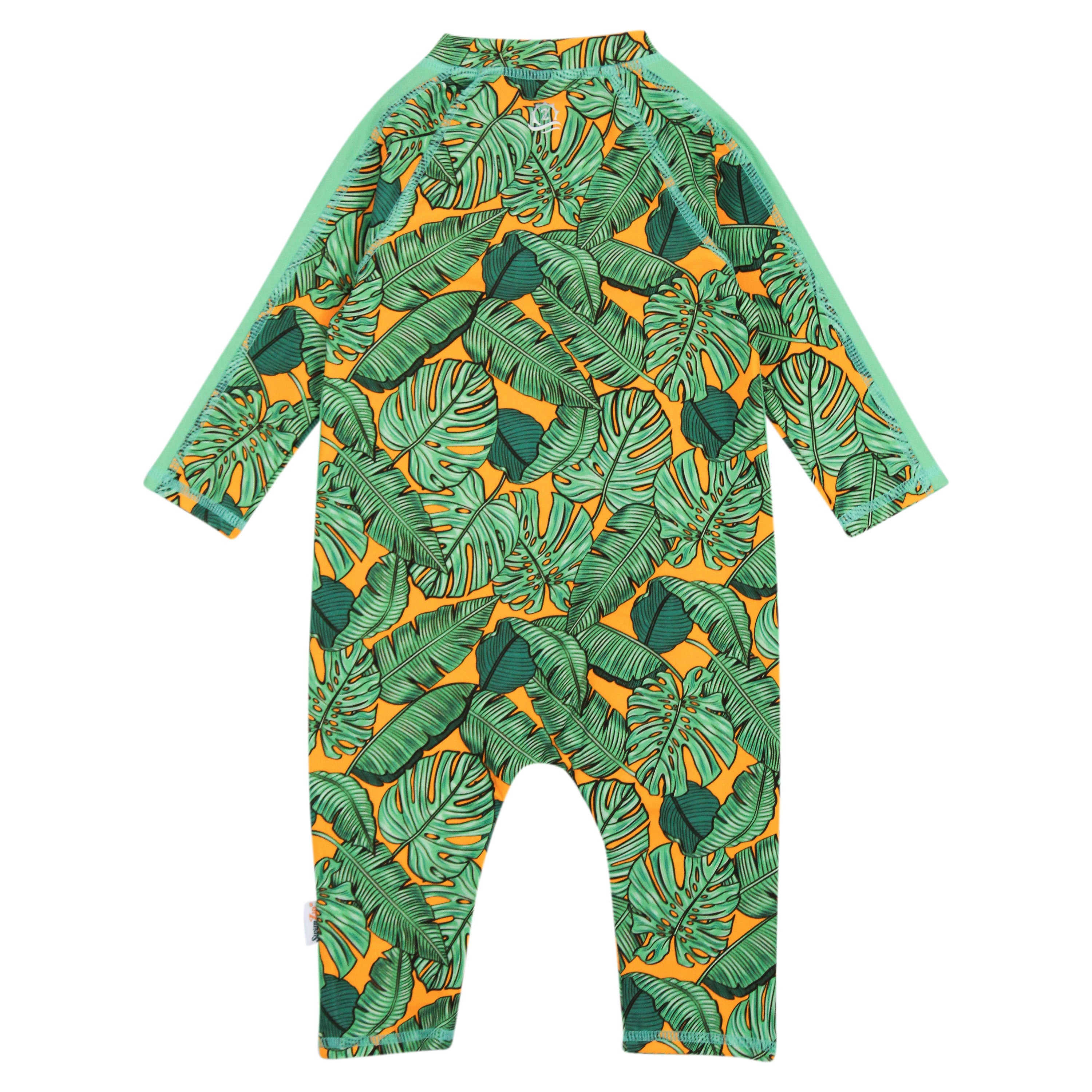 Sunsuit - Long Sleeve Romper Swimsuit | "The Tropics"-SwimZip UPF 50+ Sun Protective Swimwear & UV Zipper Rash Guards-pos10