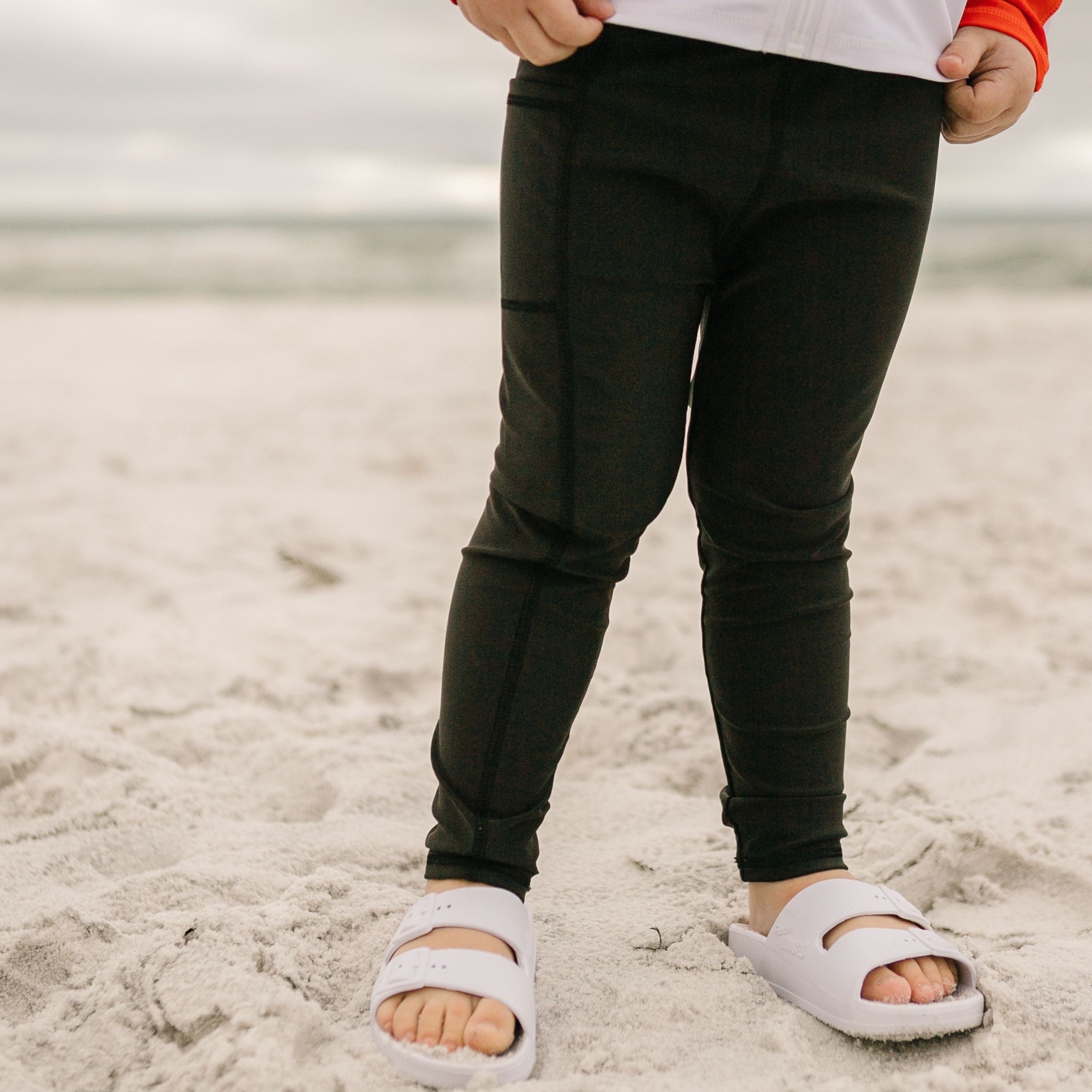 Kids Swim Pants | "Black"-SwimZip UPF 50+ Sun Protective Swimwear & UV Zipper Rash Guards-pos6