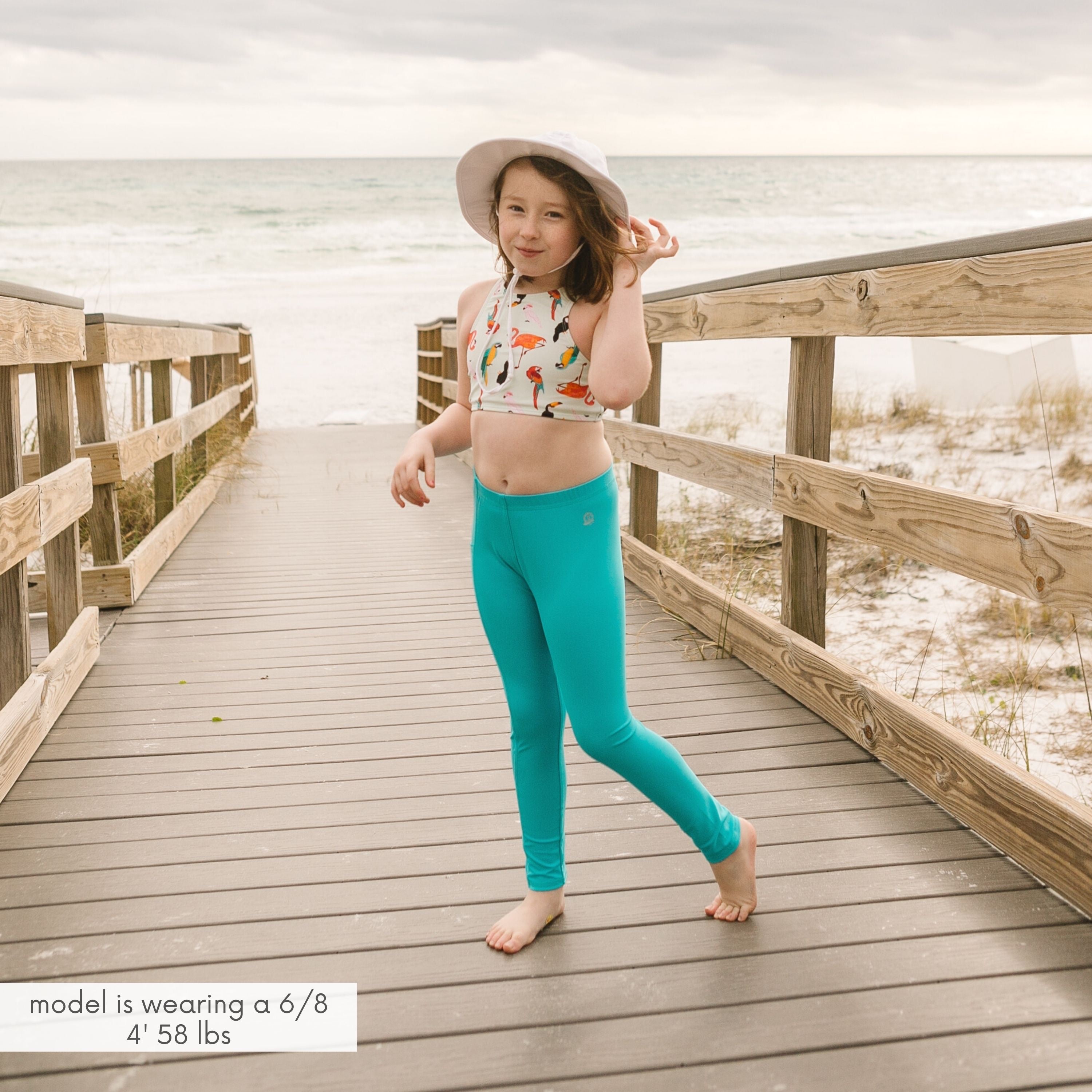Kids Swim Pants | "Scuba Blue"-SwimZip UPF 50+ Sun Protective Swimwear & UV Zipper Rash Guards-pos4
