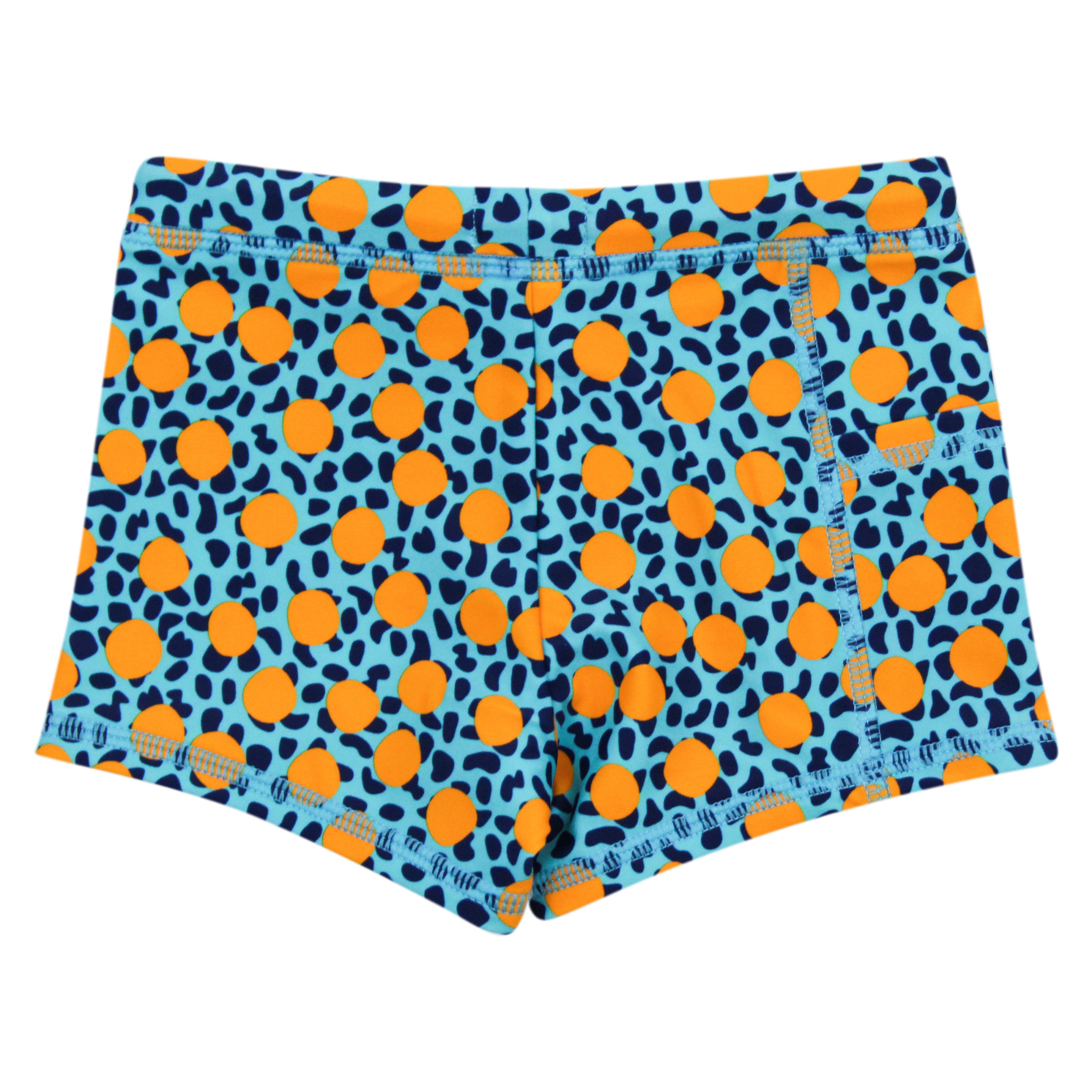 Kids Euro Swim Shorties | "Geo Party"-SwimZip UPF 50+ Sun Protective Swimwear & UV Zipper Rash Guards-pos5