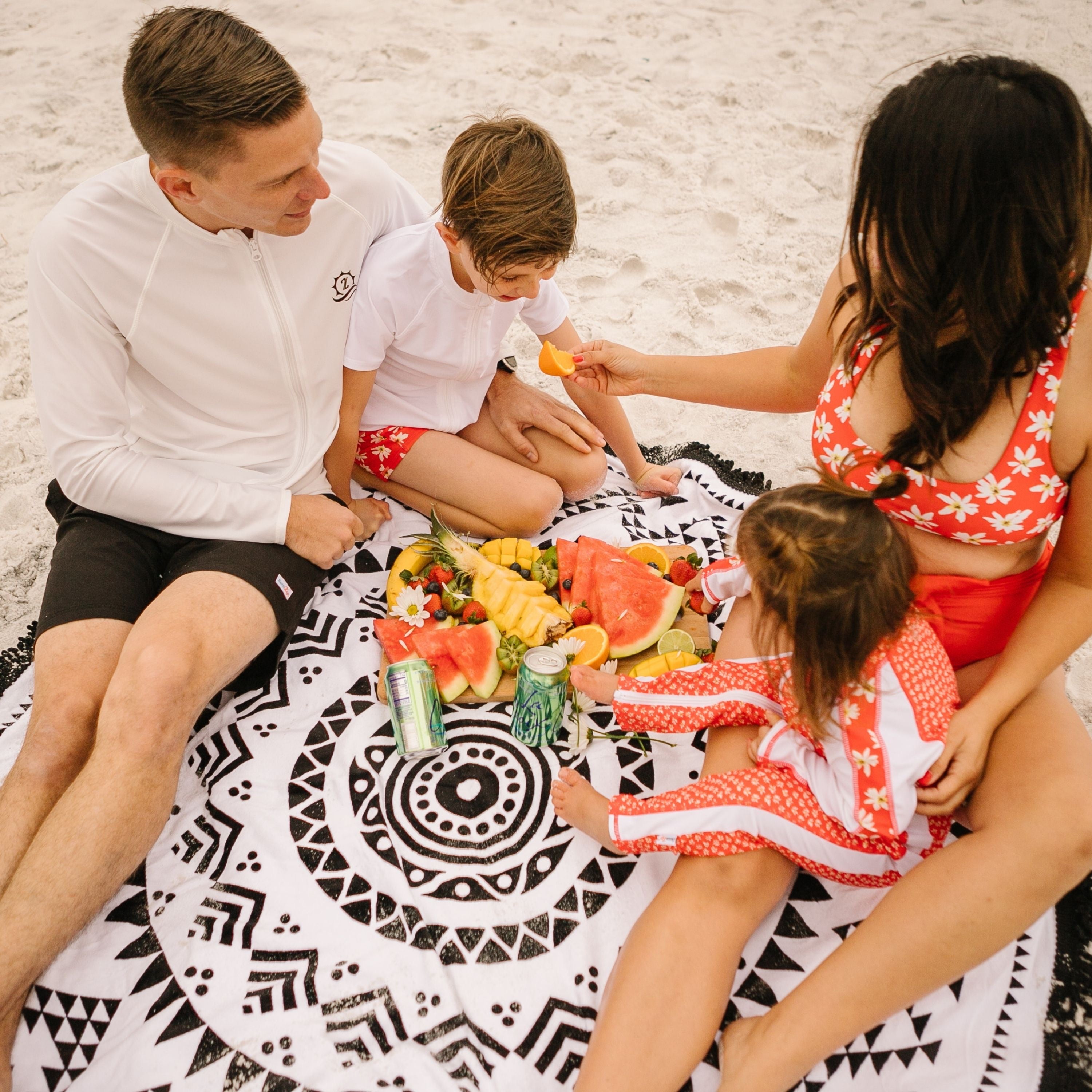 Kids Euro Swim Shorties | "Daisy"-SwimZip UPF 50+ Sun Protective Swimwear & UV Zipper Rash Guards-pos6