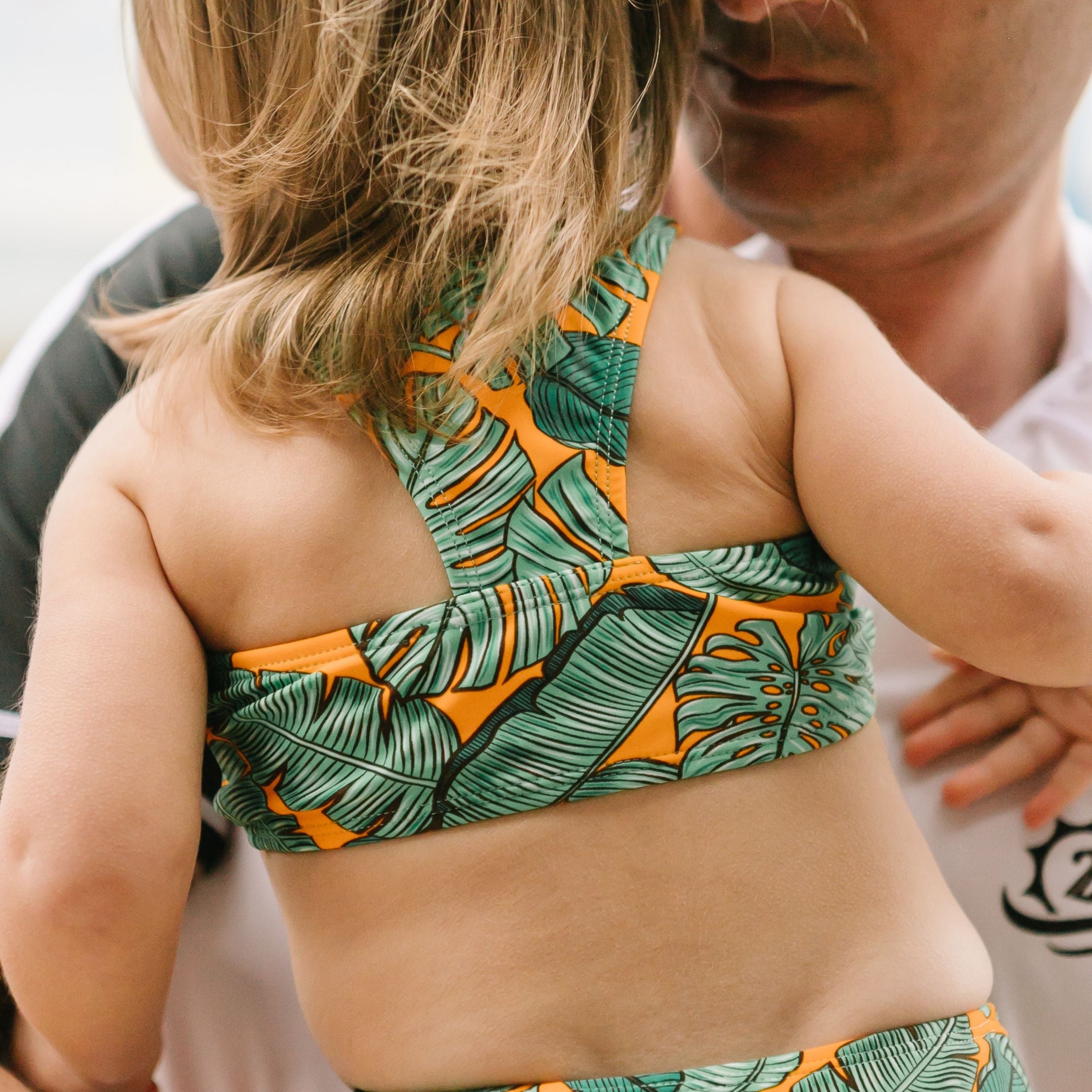 Girls Halter Top Bikini Set (2 Piece) | "The Tropics"-SwimZip UPF 50+ Sun Protective Swimwear & UV Zipper Rash Guards-pos8