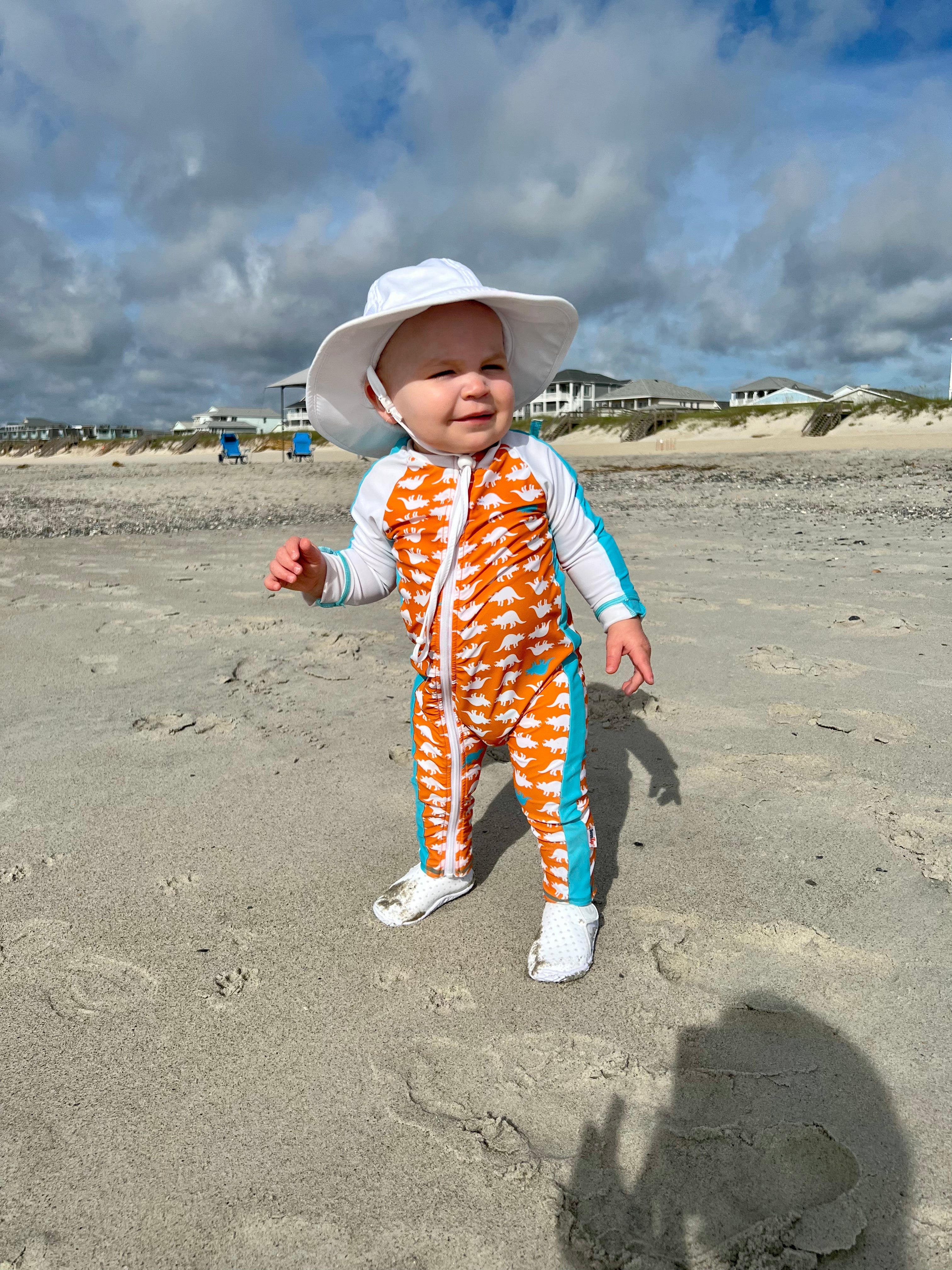 Sunsuit - Long Sleeve Romper Swimsuit | "Dino-Mite"-SwimZip UPF 50+ Sun Protective Swimwear & UV Zipper Rash Guards-pos8