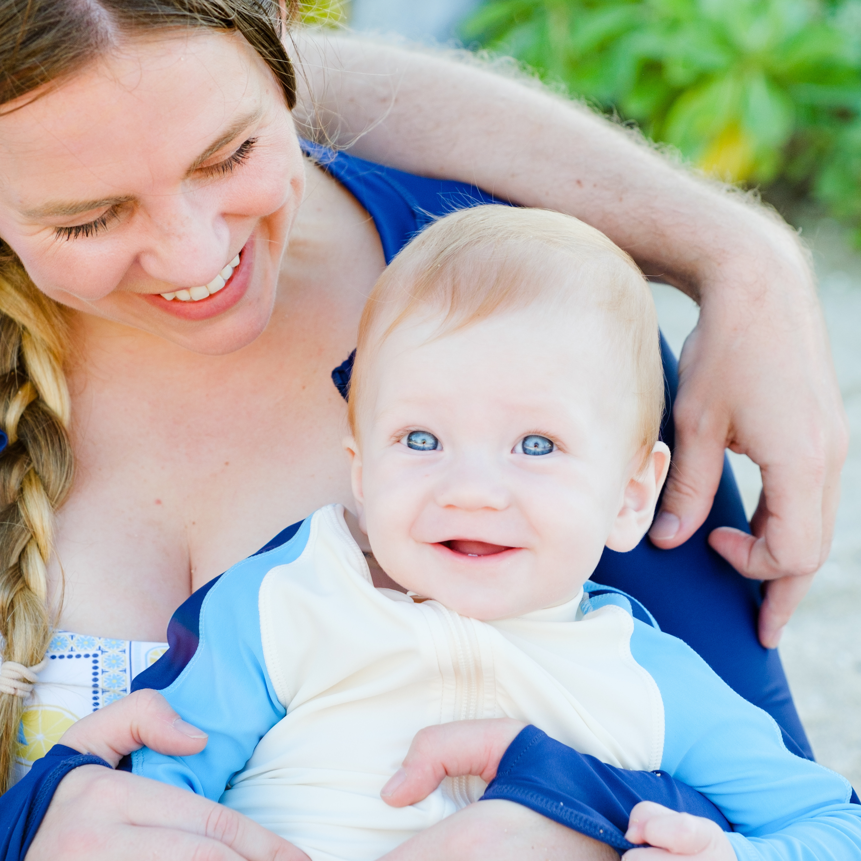 Boys Long Sleeve Zipper Rash Guard and Swim Trunk Set | "Mediterranean Lemons"-SwimZip UPF 50+ Sun Protective Swimwear & UV Zipper Rash Guards-pos10