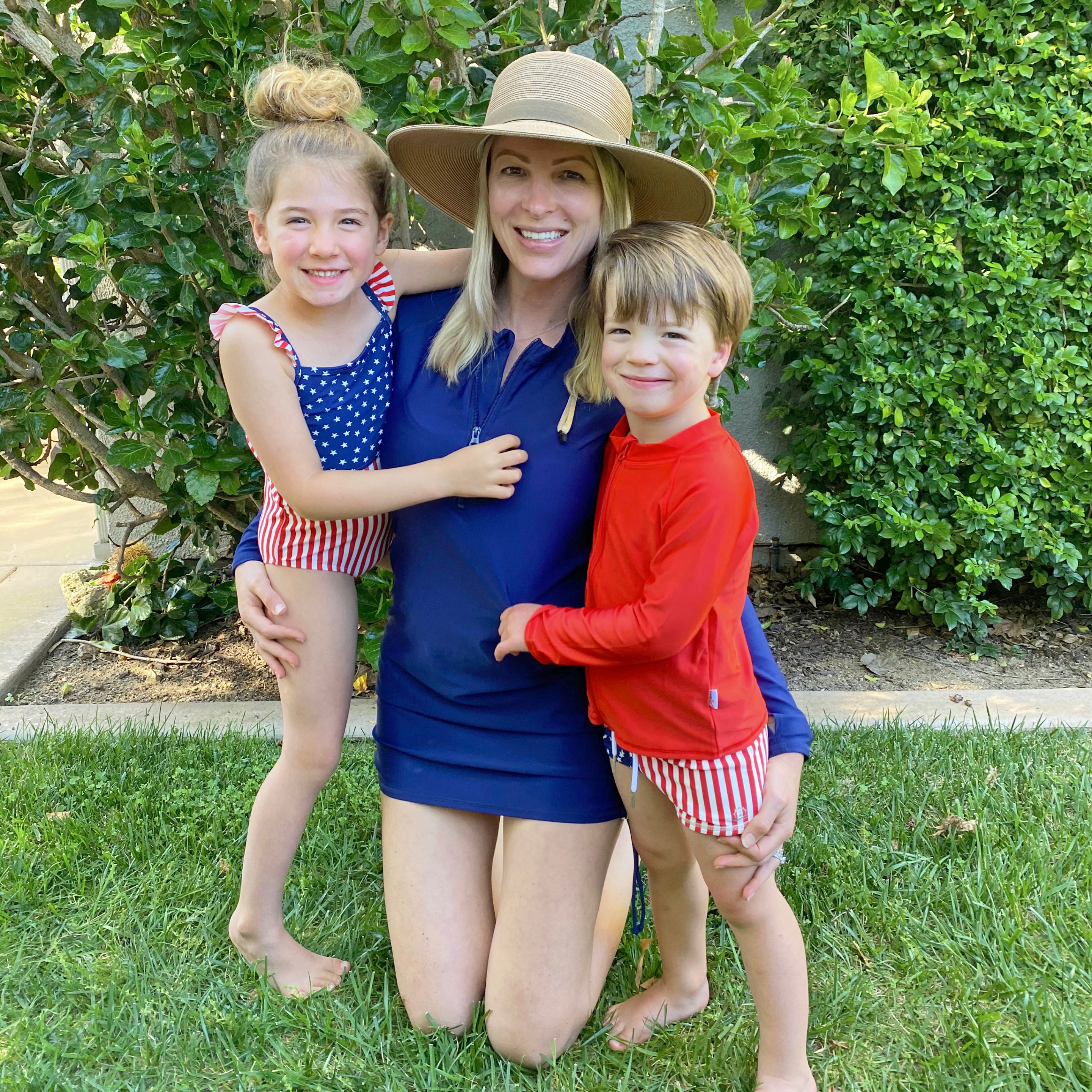 Women's Half Zip Swim Dress Cover Up | "Navy"-SwimZip UPF 50+ Sun Protective Swimwear & UV Zipper Rash Guards-pos2