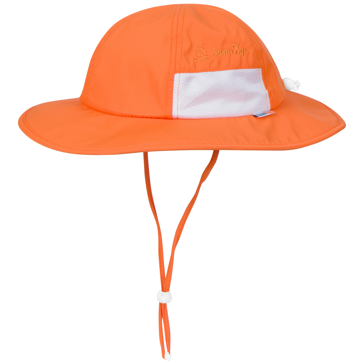 Kids Wide Brim Sun Hat "Fun Sun Day Play Hat" - Orange-SwimZip UPF 50+ Sun Protective Swimwear & UV Zipper Rash Guards-pos1
