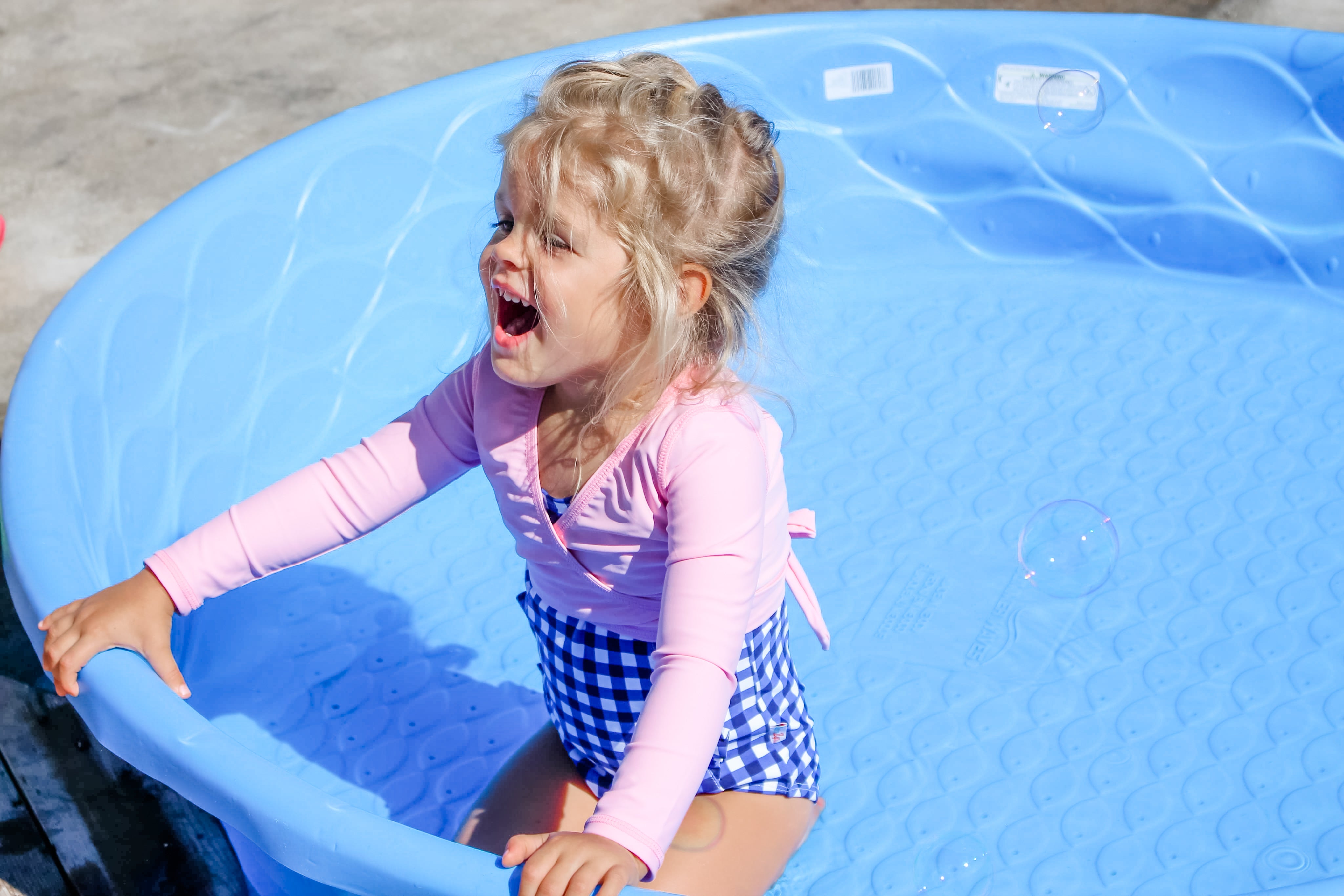 Girls Long Sleeve Swim Wrap Top - "Orchid Pink"-SwimZip UPF 50+ Sun Protective Swimwear & UV Zipper Rash Guards-pos4