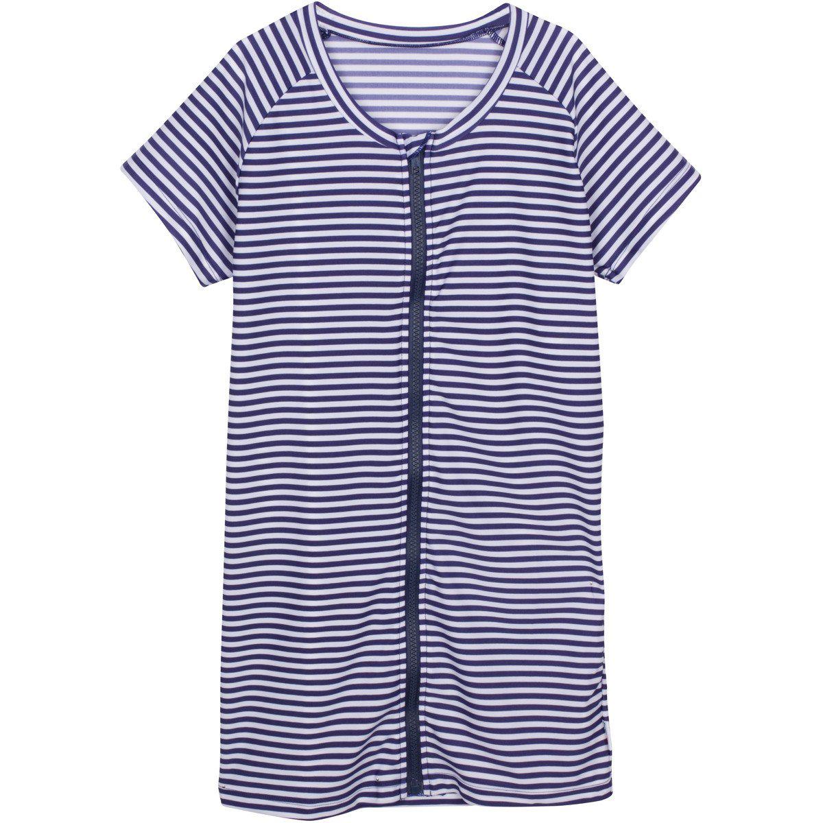 Women's Short Sleeve Fitted Rash Guard Swim Shirt - "Stunner"-SwimZip UPF 50+ Sun Protective Swimwear & UV Zipper Rash Guards-pos1