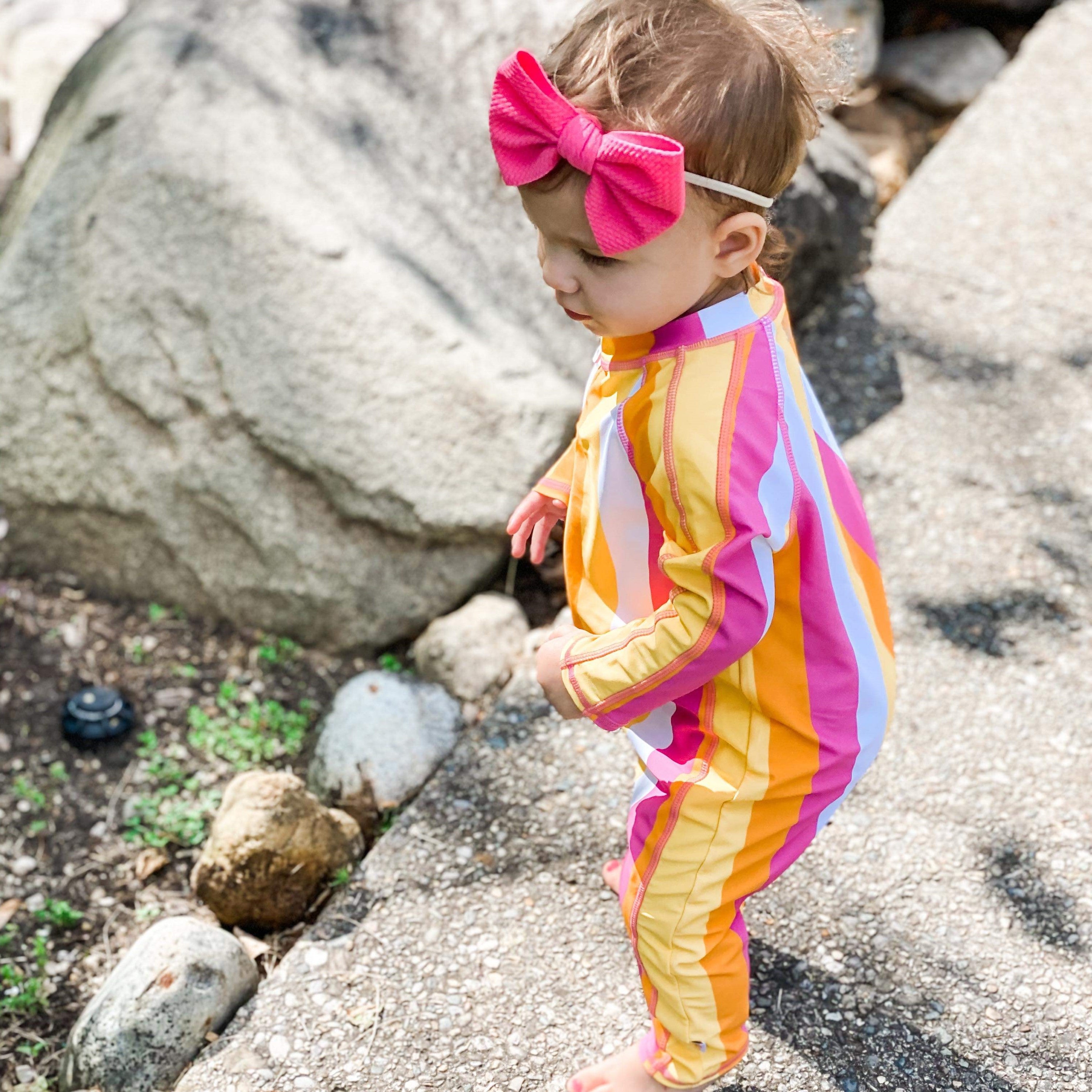 Sunsuit - Long Sleeve Romper Swimsuit | "Be Bold"-SwimZip UPF 50+ Sun Protective Swimwear & UV Zipper Rash Guards-pos5