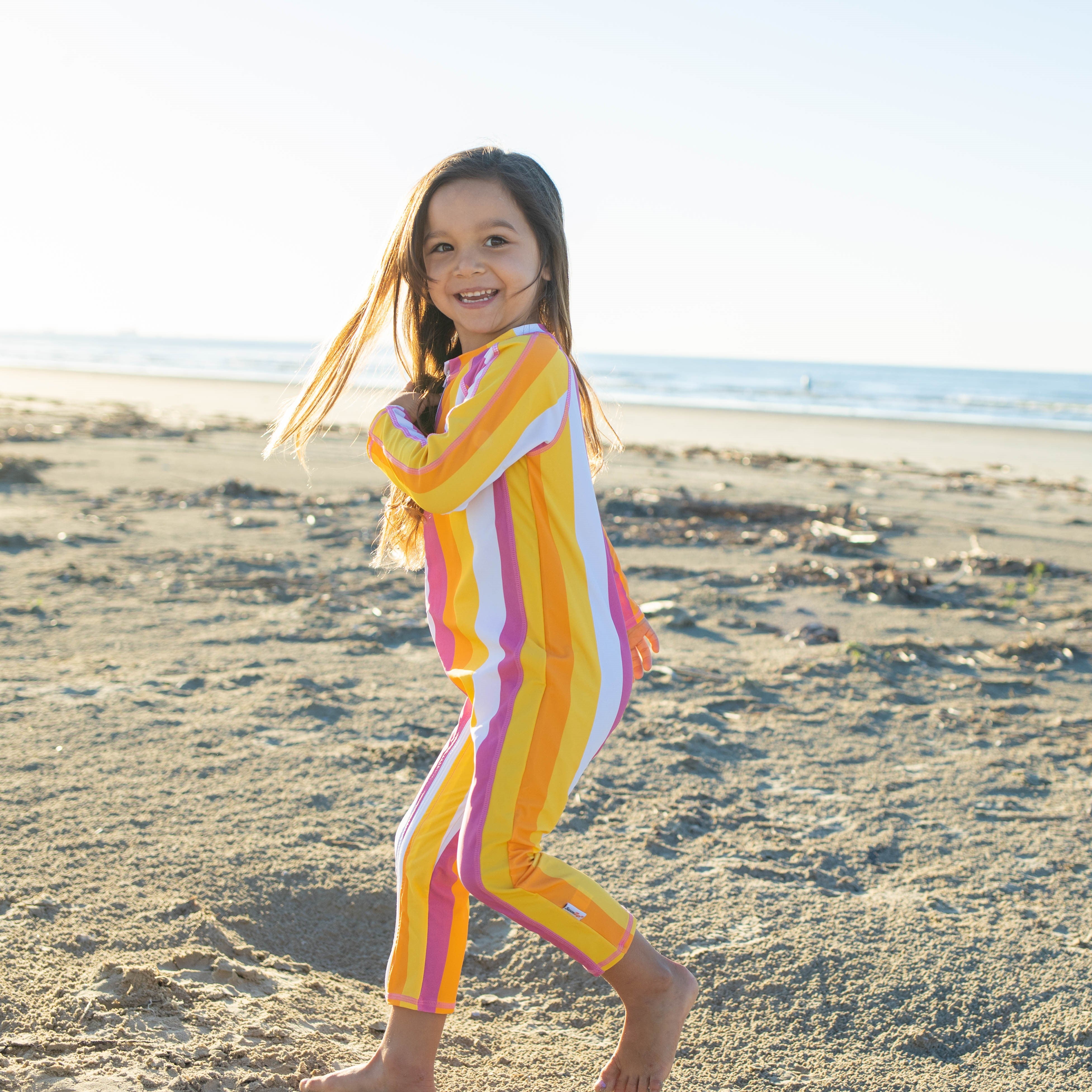 Sunsuit - Long Sleeve Romper Swimsuit | "Be Bold"-SwimZip UPF 50+ Sun Protective Swimwear & UV Zipper Rash Guards-pos5