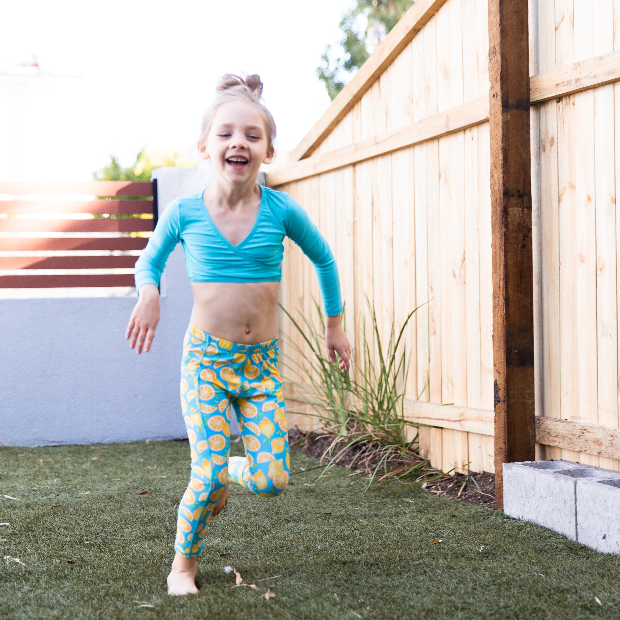 Kids Swim Pants | "Lemons"-SwimZip UPF 50+ Sun Protective Swimwear & UV Zipper Rash Guards-pos10