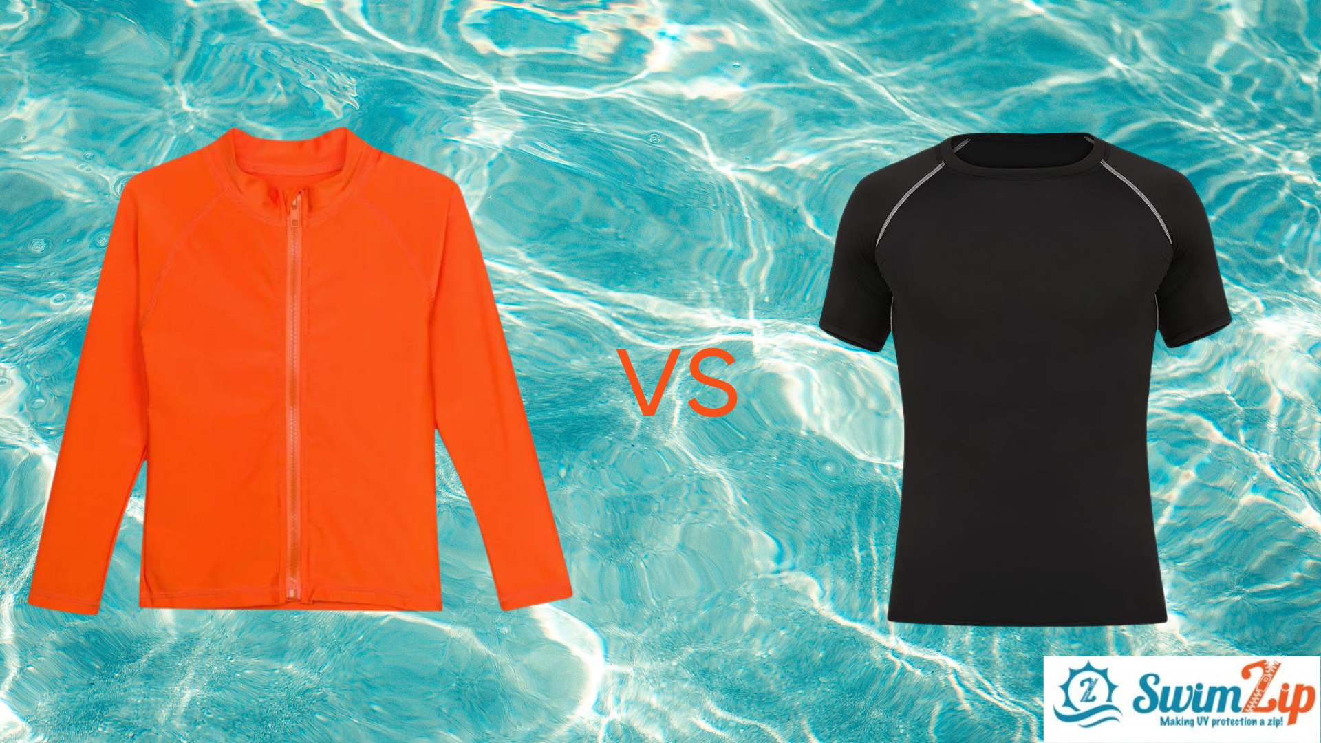 an image of a rash guard and a swim shirt—Rash guards vs swim shirts: are there any differences?