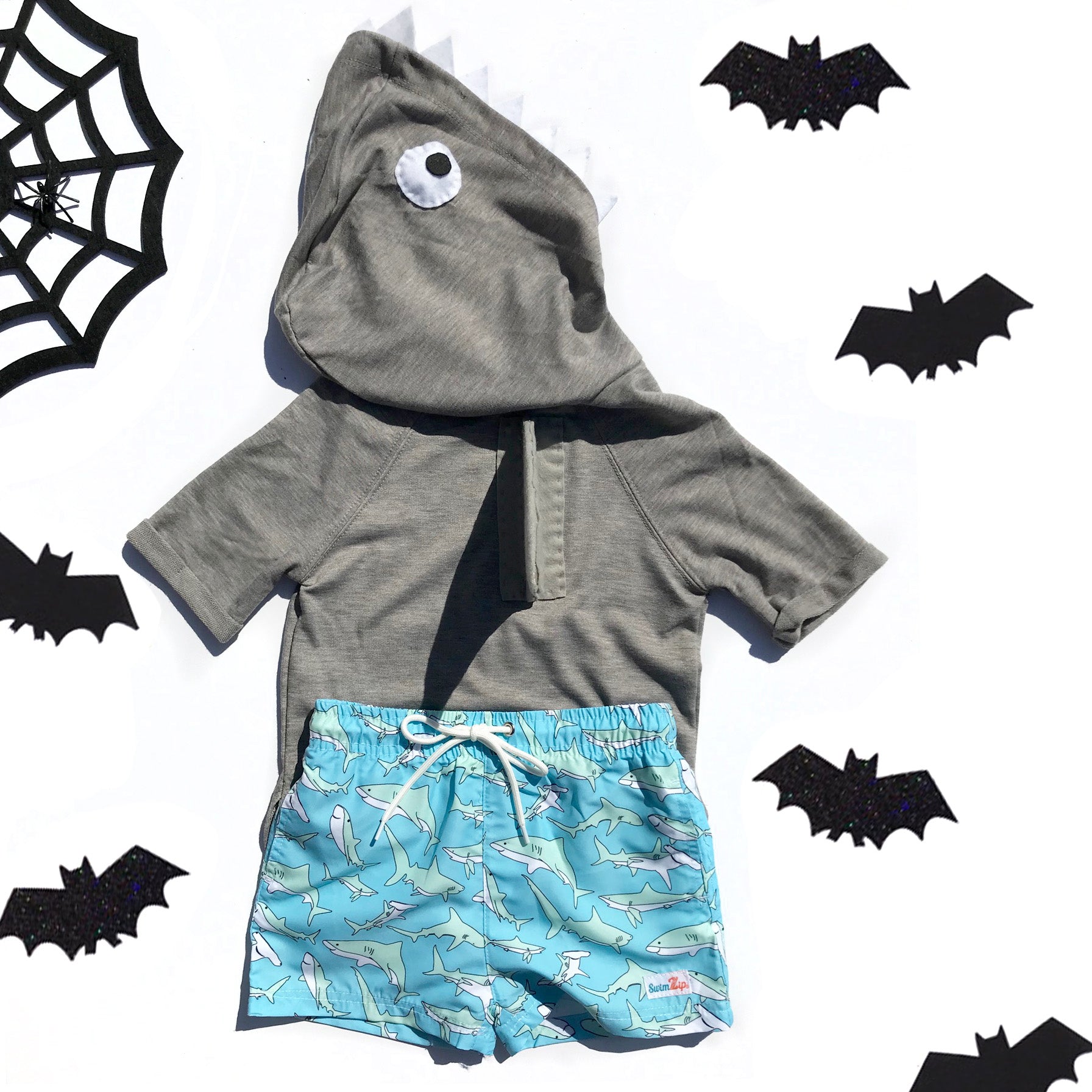 Easy DIY Shark Halloween Costume with SwimZip!