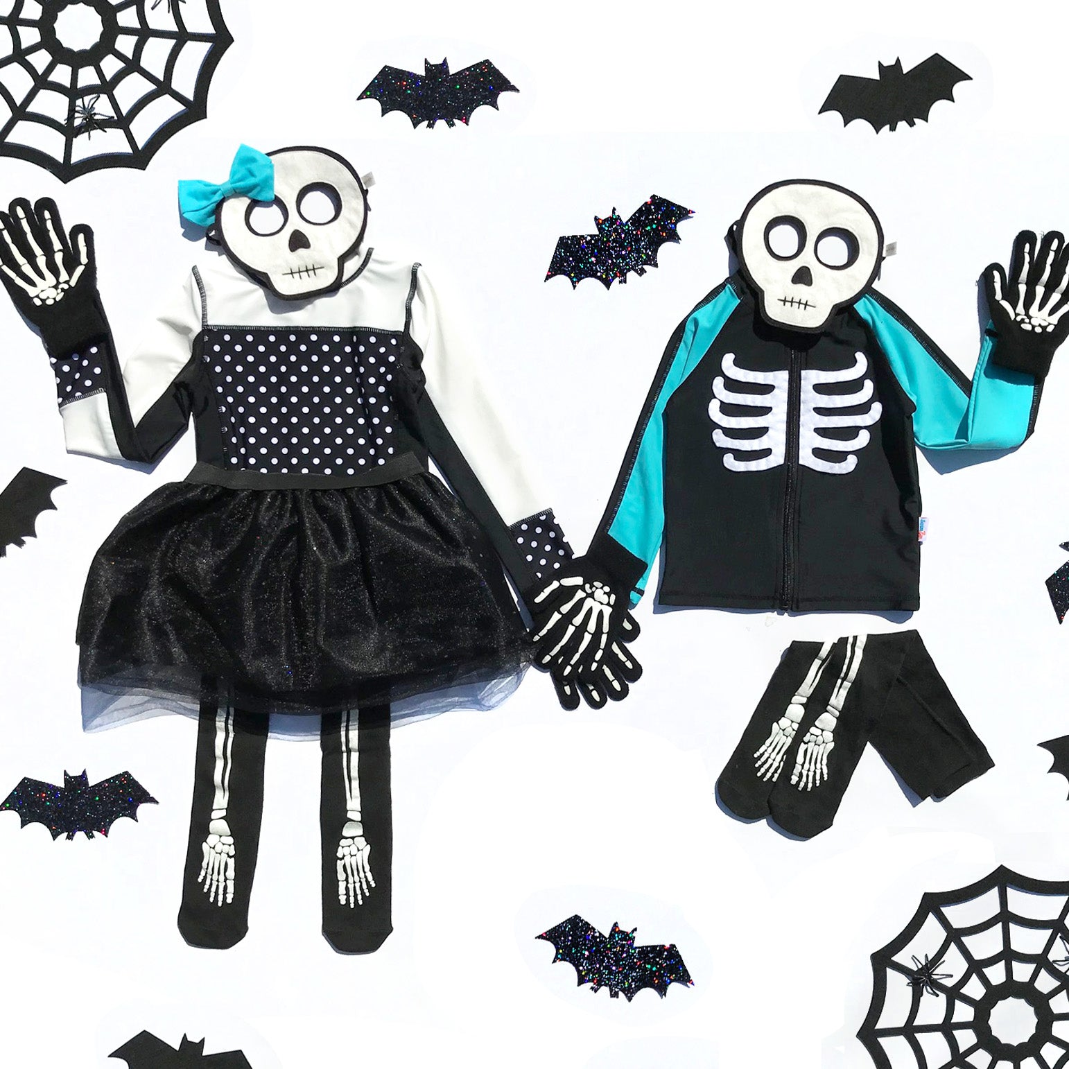 Easy Peasy DIY SwimZip Skeleton Halloween Costume!